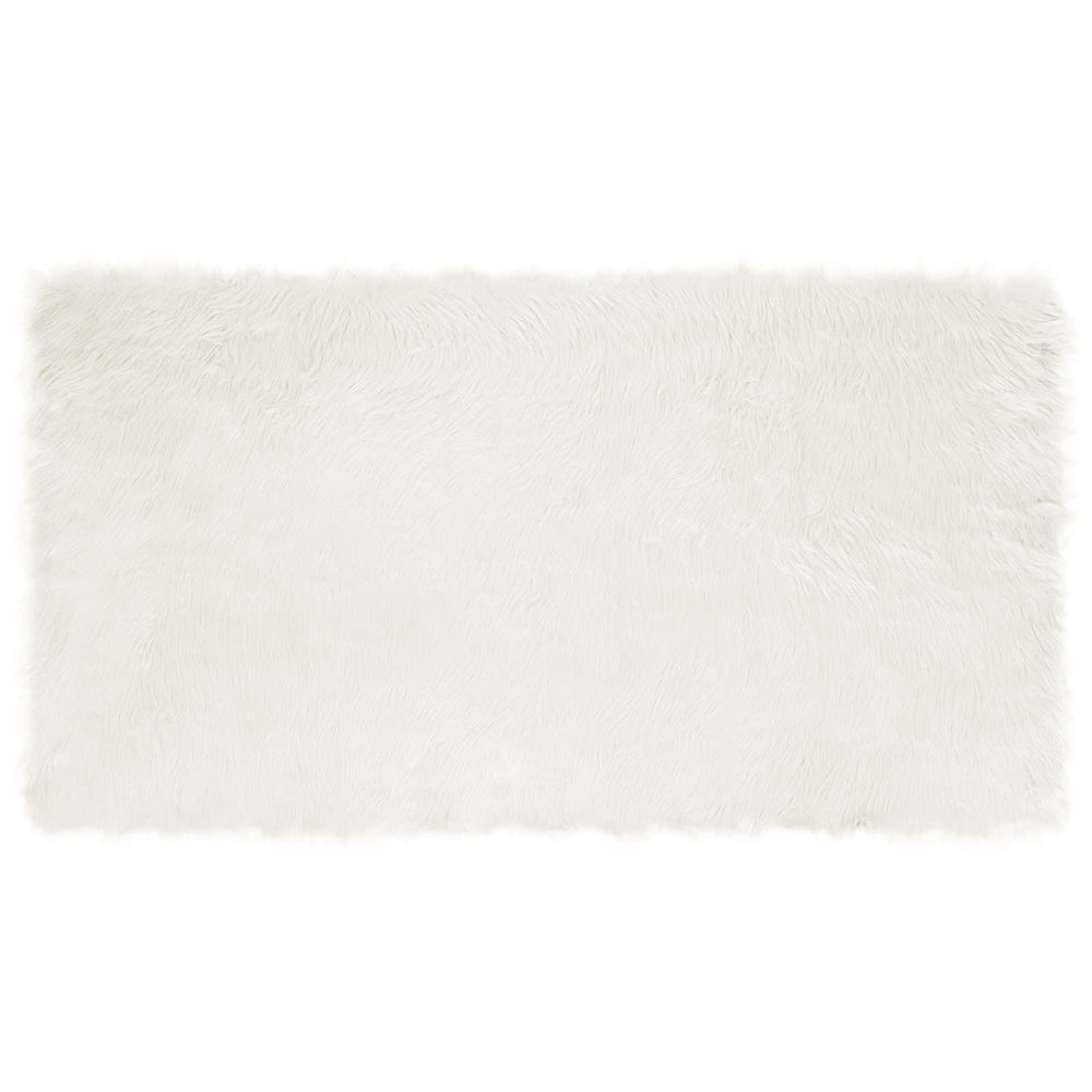 Dirbtinio avių kailio kilimas TAFALLA Balta 60 x 110 cm