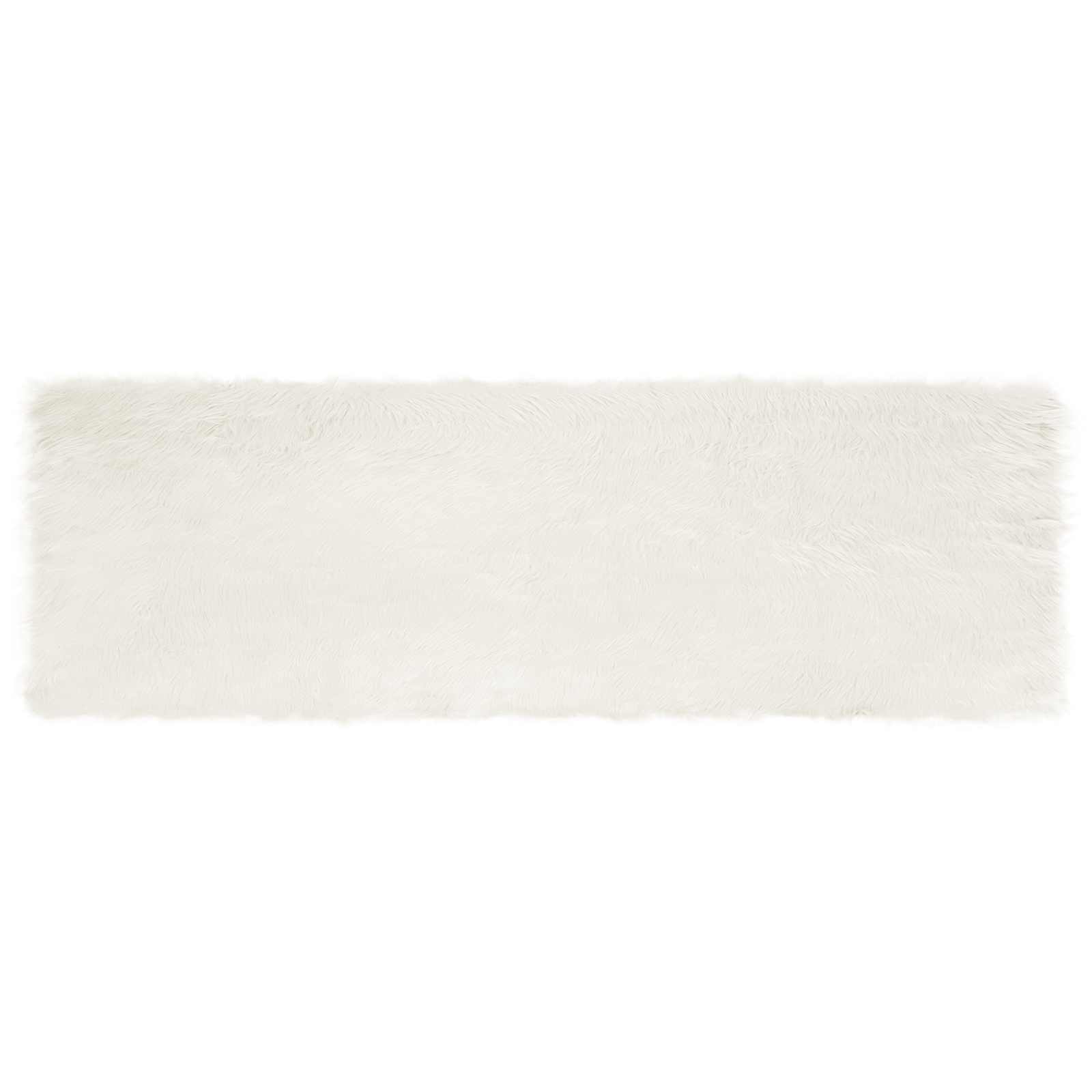 Faux Sheepskin Rug Tafalla White 80 x 250 cm