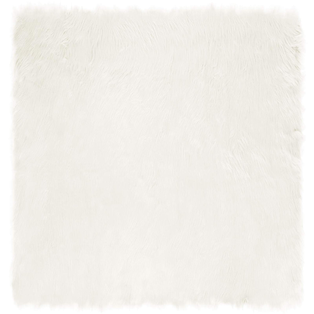 Faux Sheepskin Rug Tafalla White 120 x 120 cm