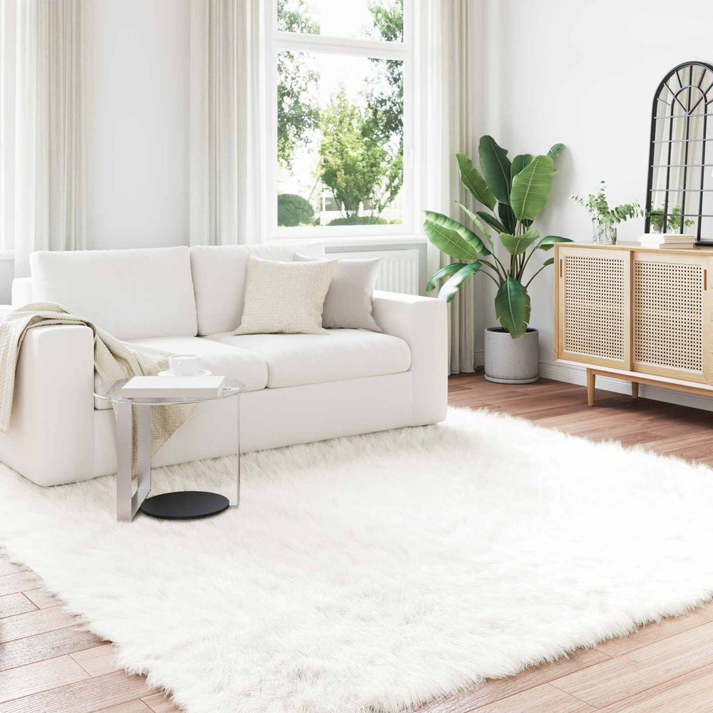 Faux Sheepskin Rug Tafalla White 200 x 200 cm