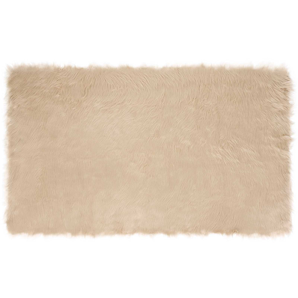 Artificial Sheepskin Rug Tafalla Sand 100 x 200 cm