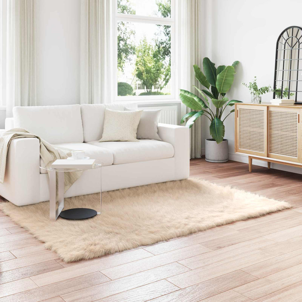 Faux Sheepskin Rug Tafalla Sand 120 x 170 cm