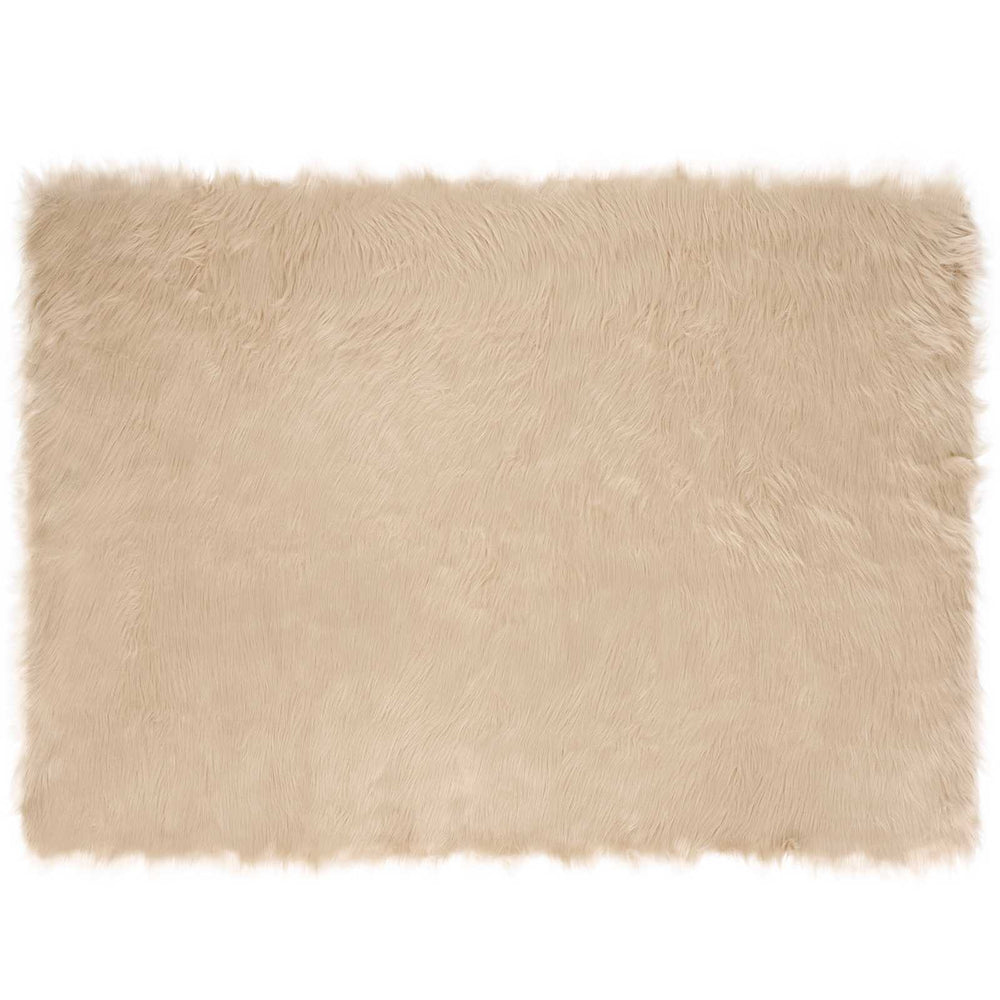 Faux Sheepskin Rug Tafalla Sand 120 x 170 cm