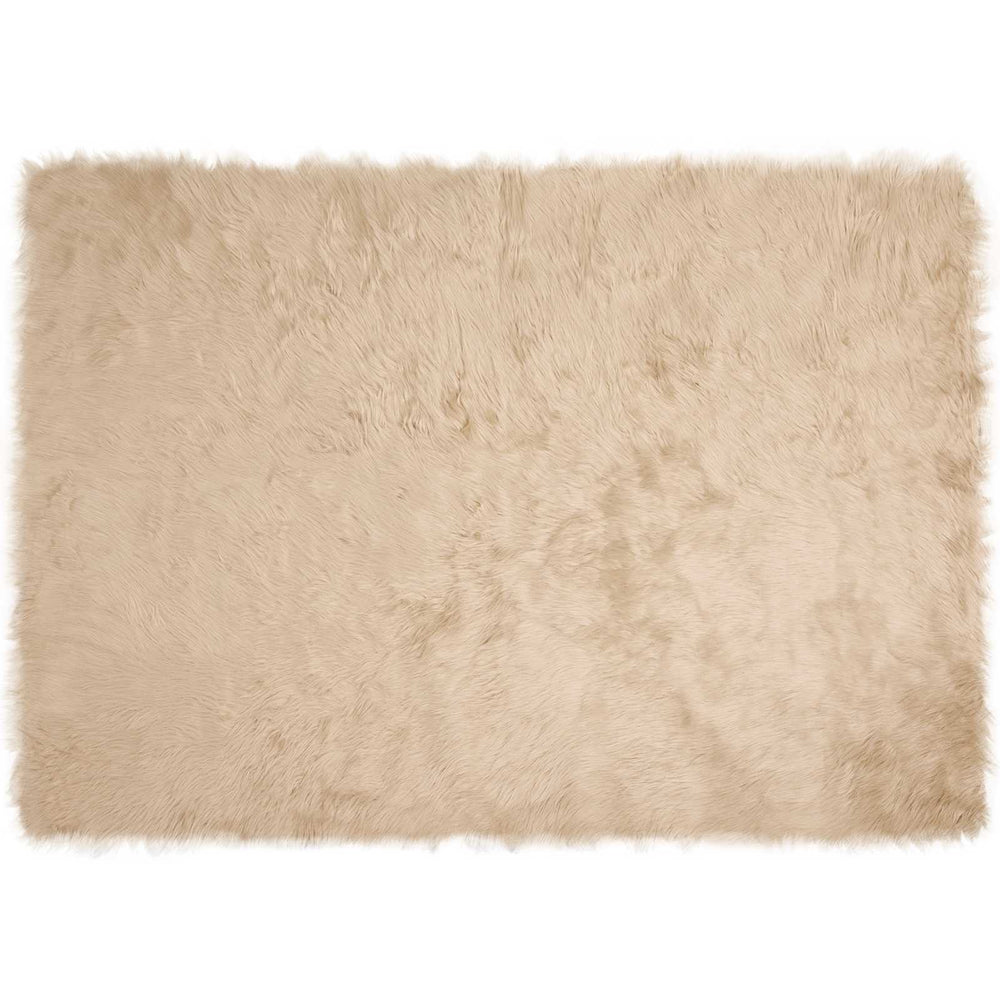 Artificial Sheepskin Rug Tafalla Sand 140 x 200 cm