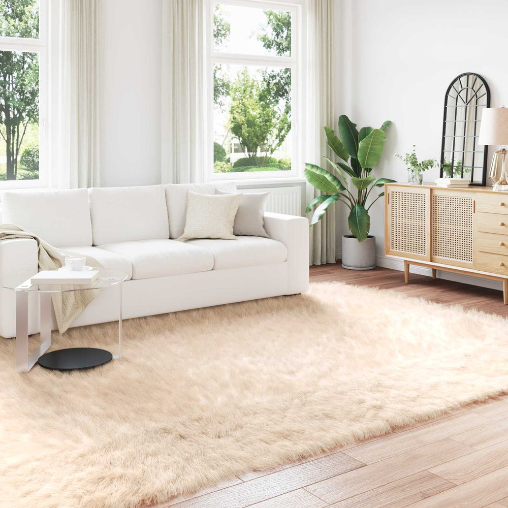 Faux Sheepskin Rug Tafalla Sand 240 x 340 cm
