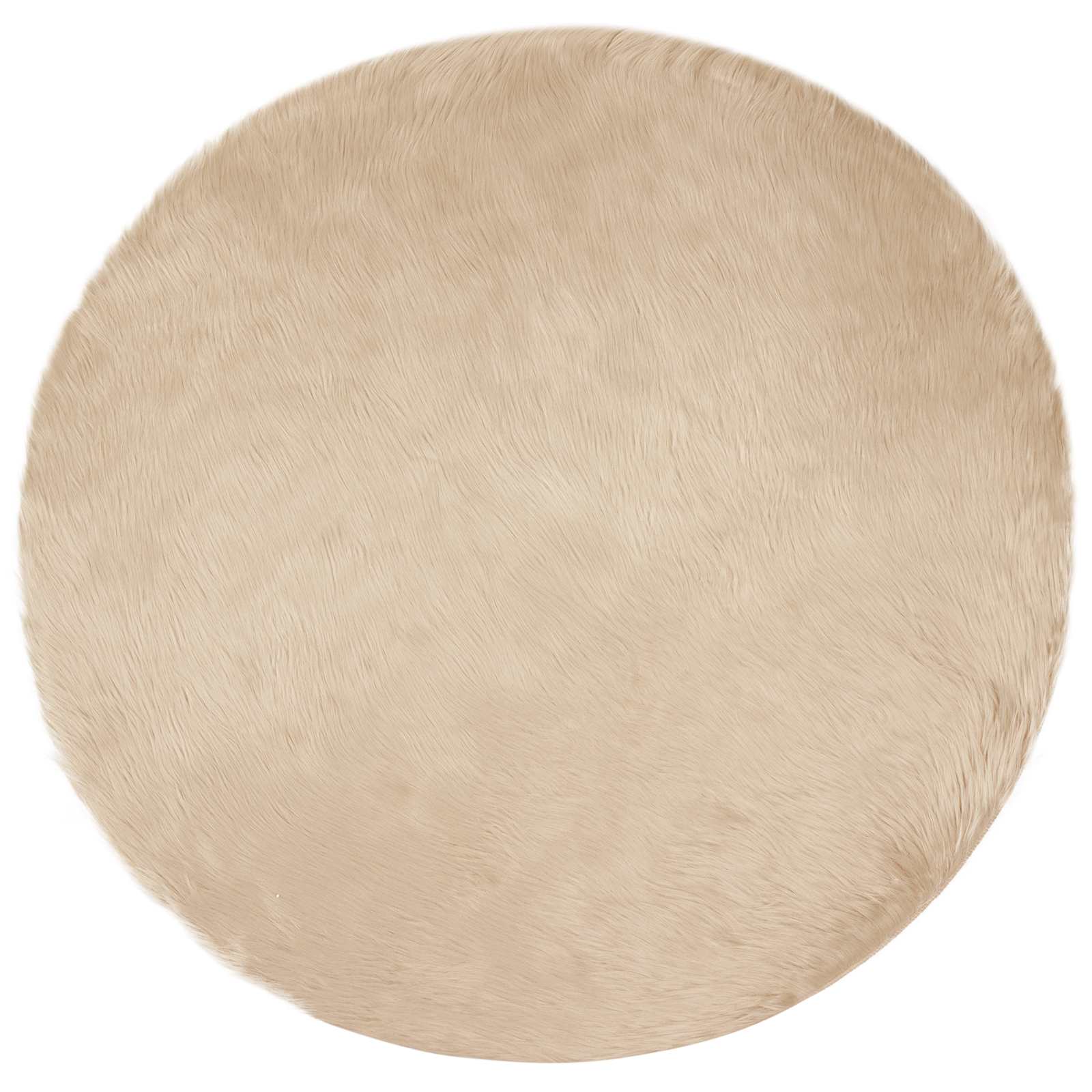 Mākslīgās aitādas paklājs Tafalla Smilškrāsas Ø 160 cm Poliesteris