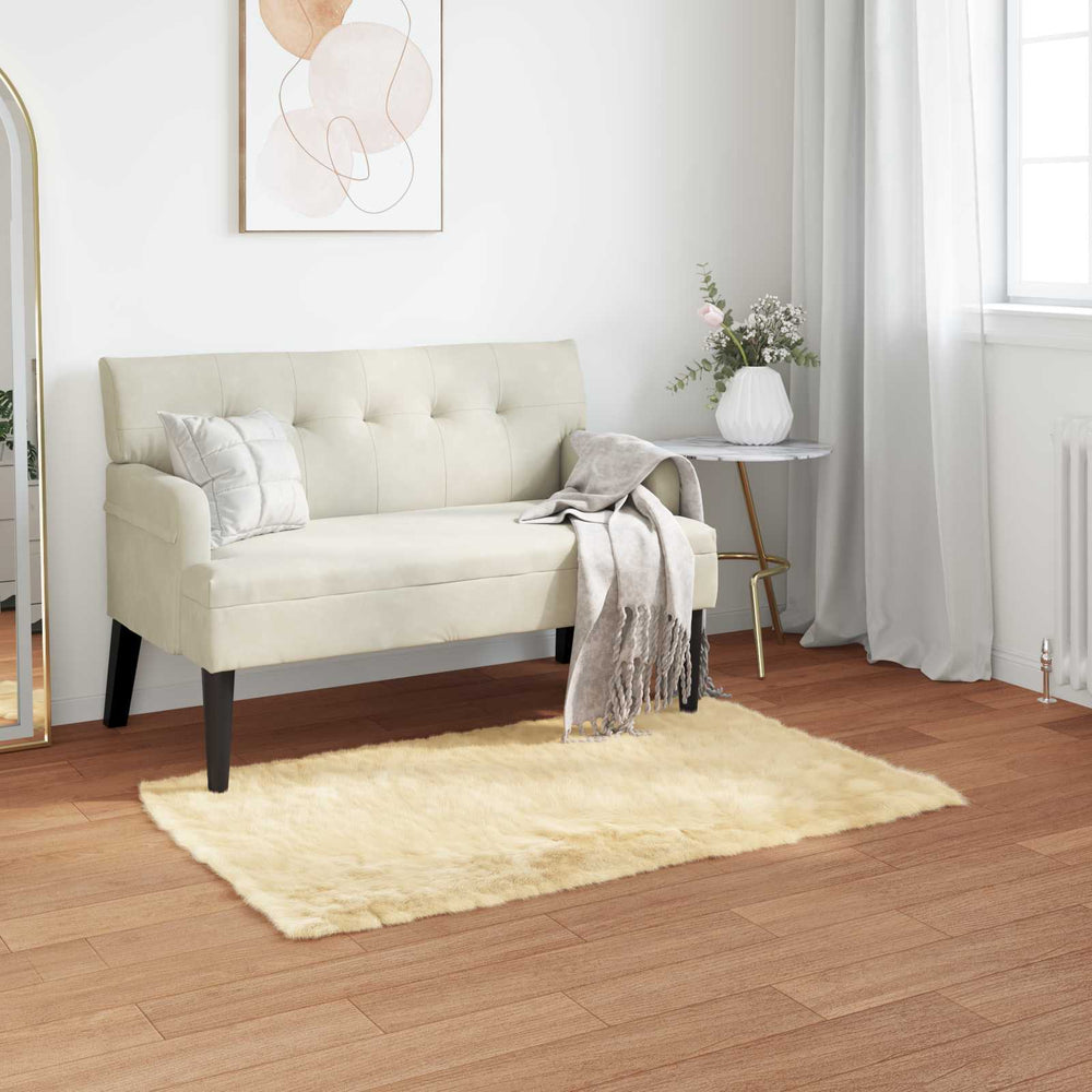 Faux Sheepskin Rug Tafalla Cream 80 x 150 cm