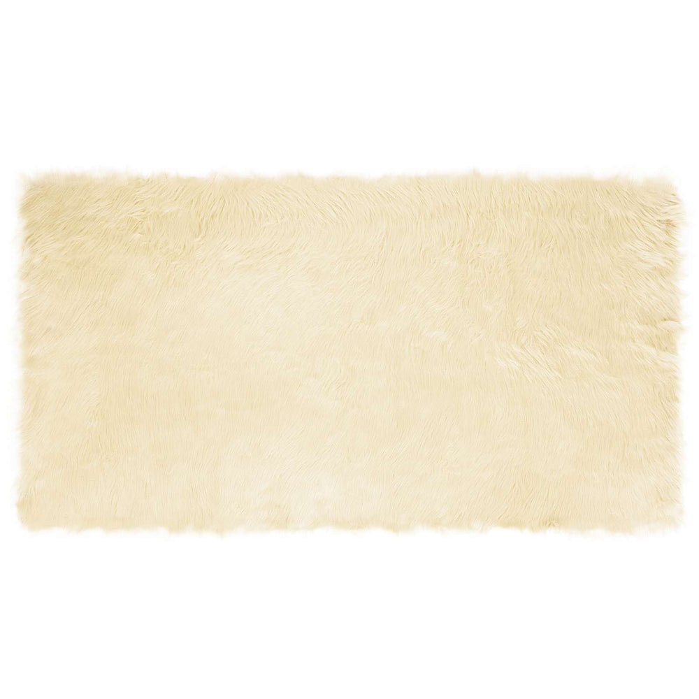 Faux Sheepskin Rug Tafalla Cream 80 x 150 cm