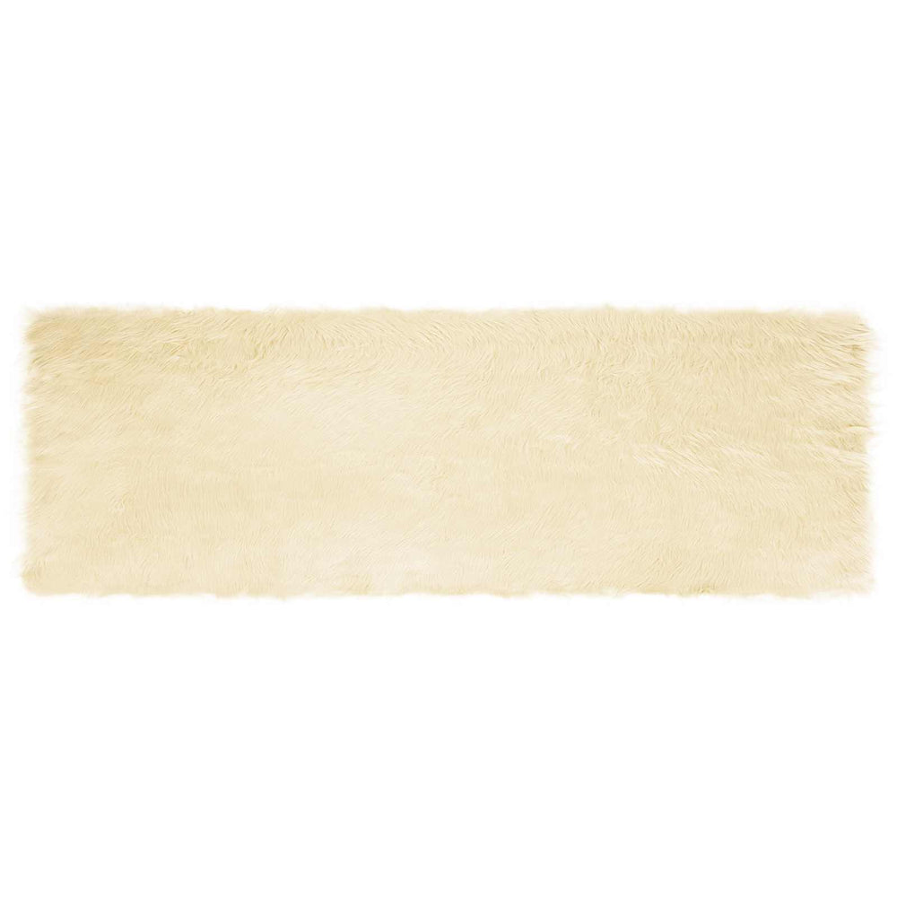 Artificial Sheepskin Rug Tafalla Cream 80 x 250 cm