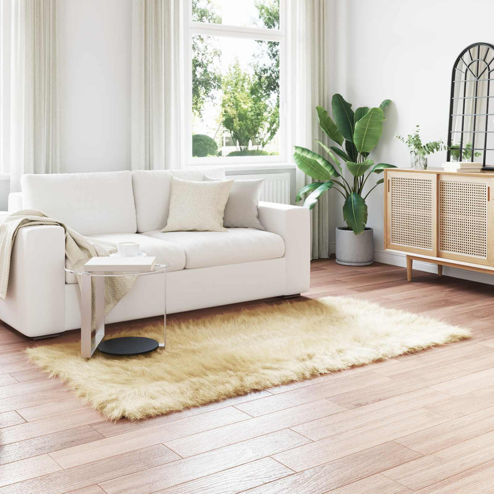 Artificial Sheepskin Rug Tafalla Cream 100 x 200 cm