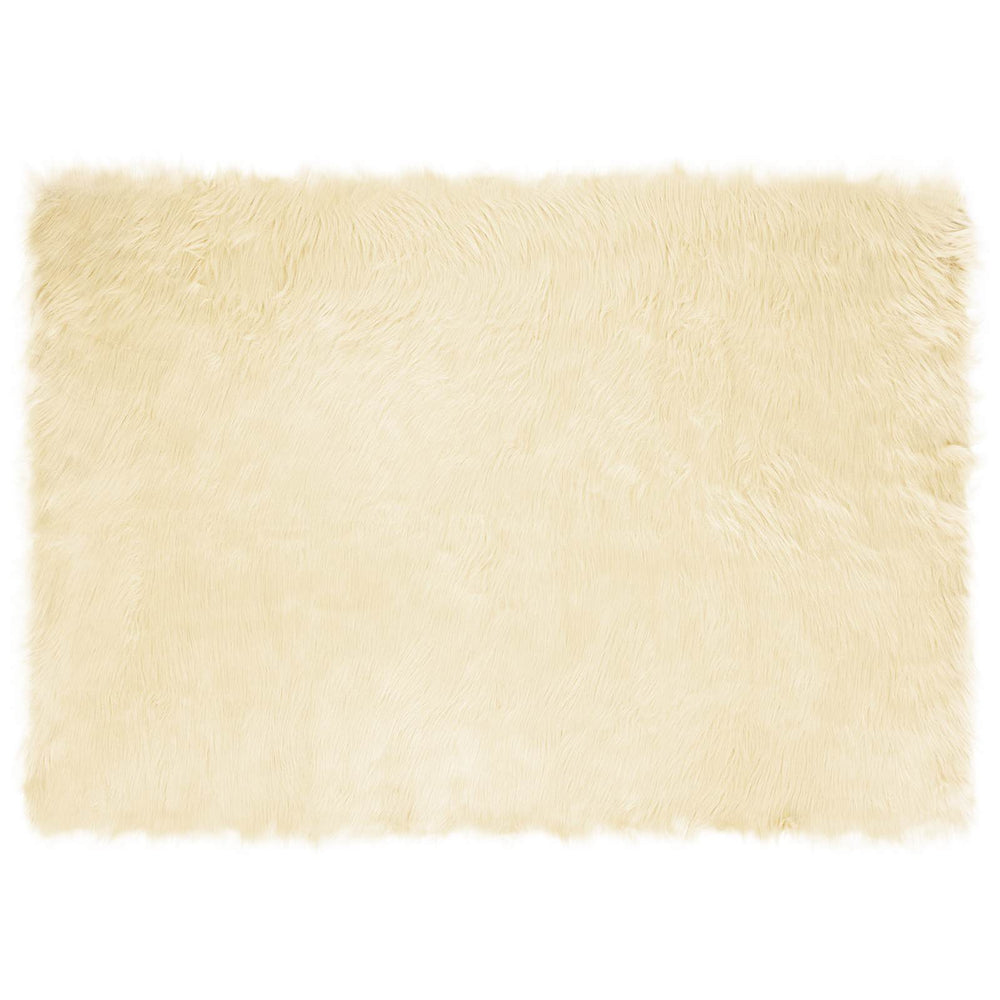 Faux Sheepskin Rug Tafalla Cream 120 x 170 cm