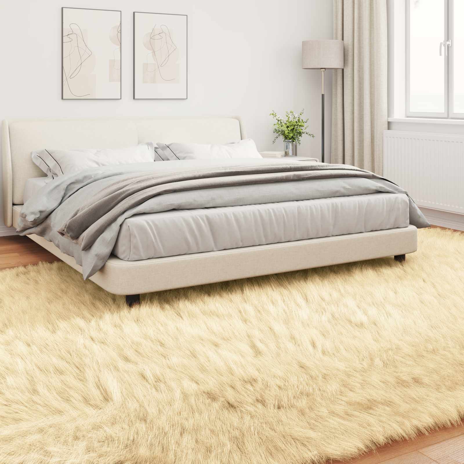 Dirbtinio avikailio kilimas Tafalla Kreminė 200 x 280 cm
