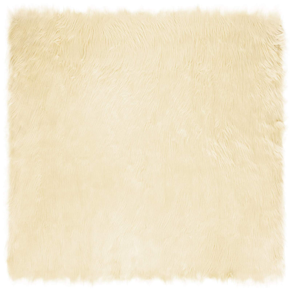 Faux Sheepskin Rug Tafalla Cream 200 x 200 cm