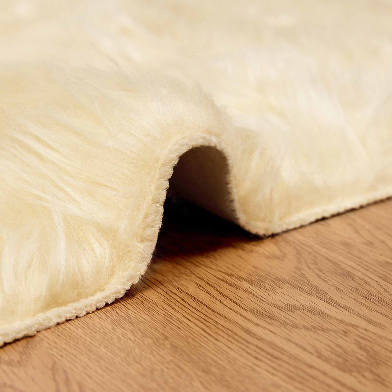 Artificial Sheepskin Rug Tafalla Cream Ø 160 cm