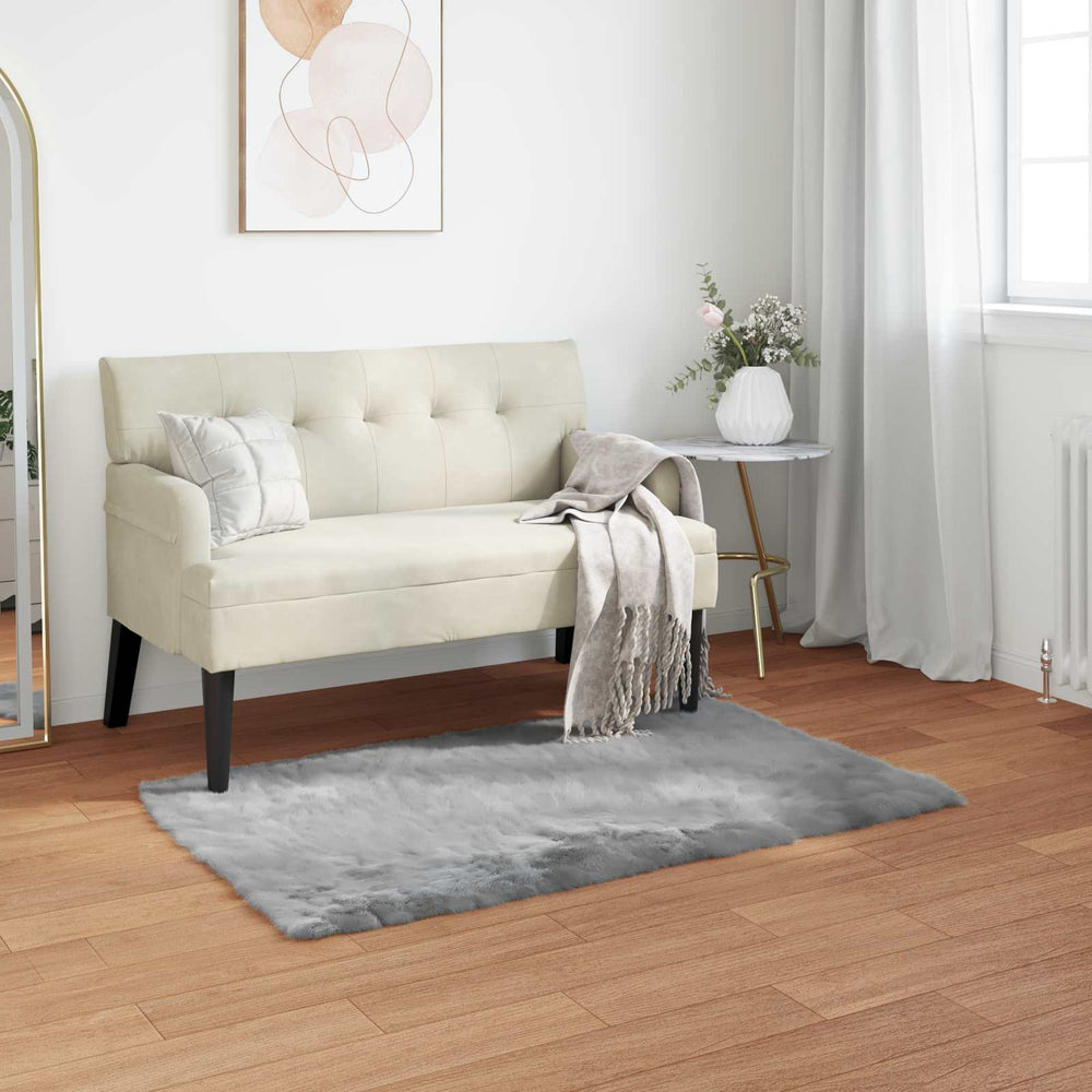 Faux Sheepskin Rug Tafalla Grey 80 x 150 cm