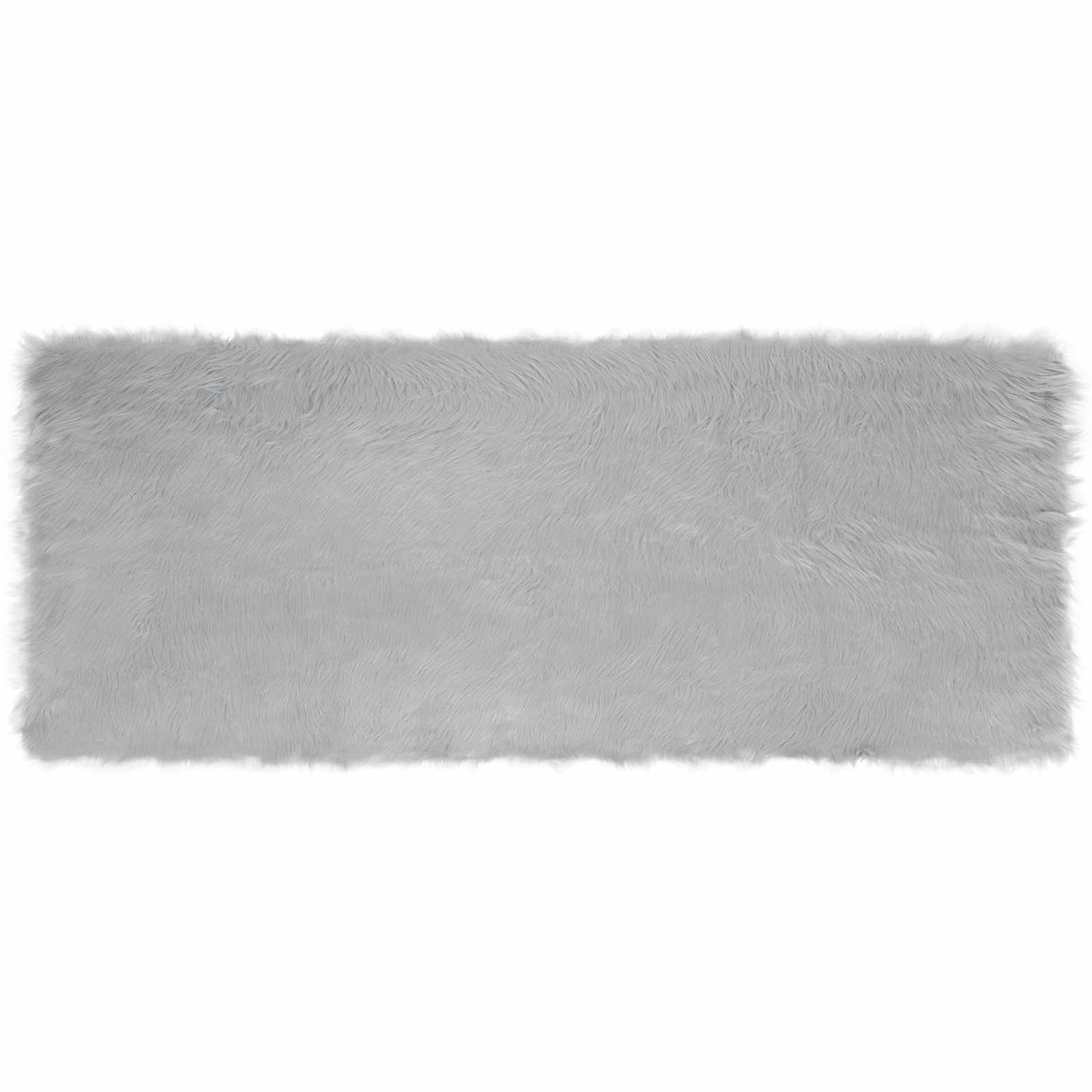 Tafalla mākslīgās aitādas paklājs, pelēks, 80 x 200 cm