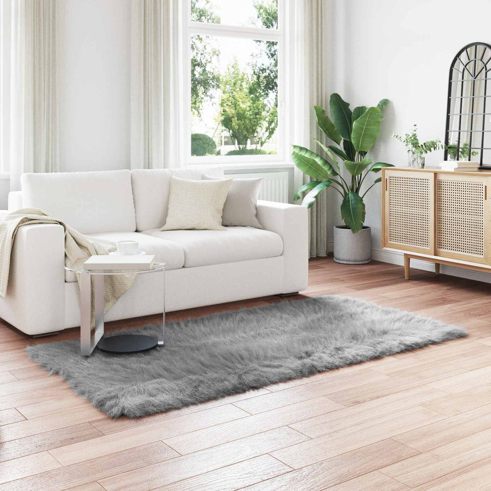 Artificial Sheepskin Rug Tafalla Grey 100 x 200 cm