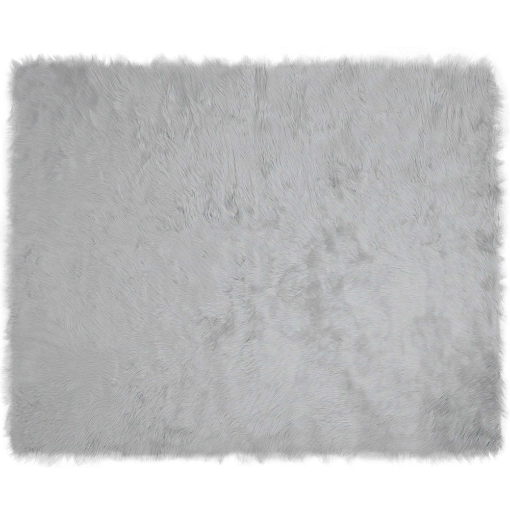 Faux Sheepskin Rug Tafalla Grey 200 x 280 cm