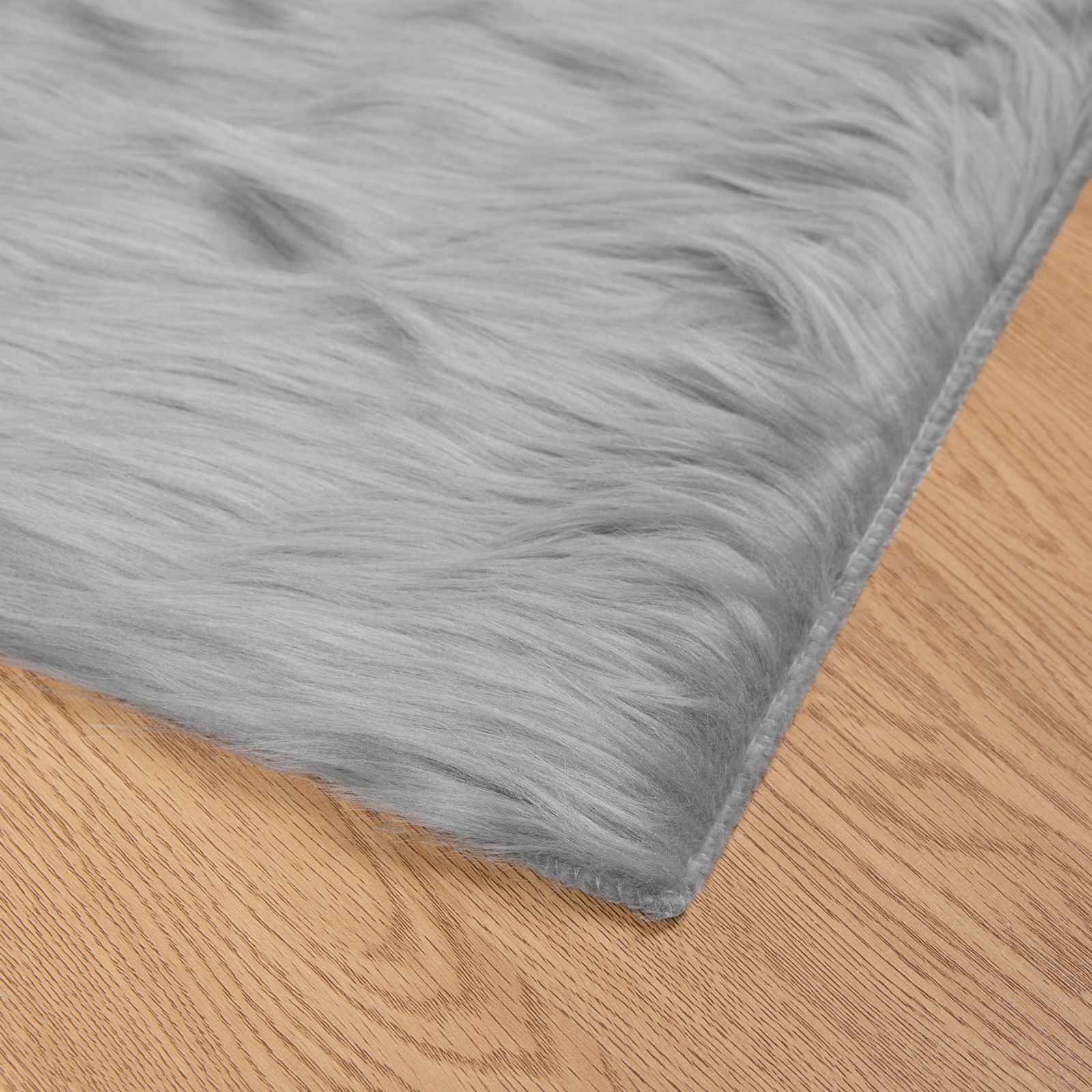 Artificial Sheepskin Rug Tafalla Grey 160 x 160 cm