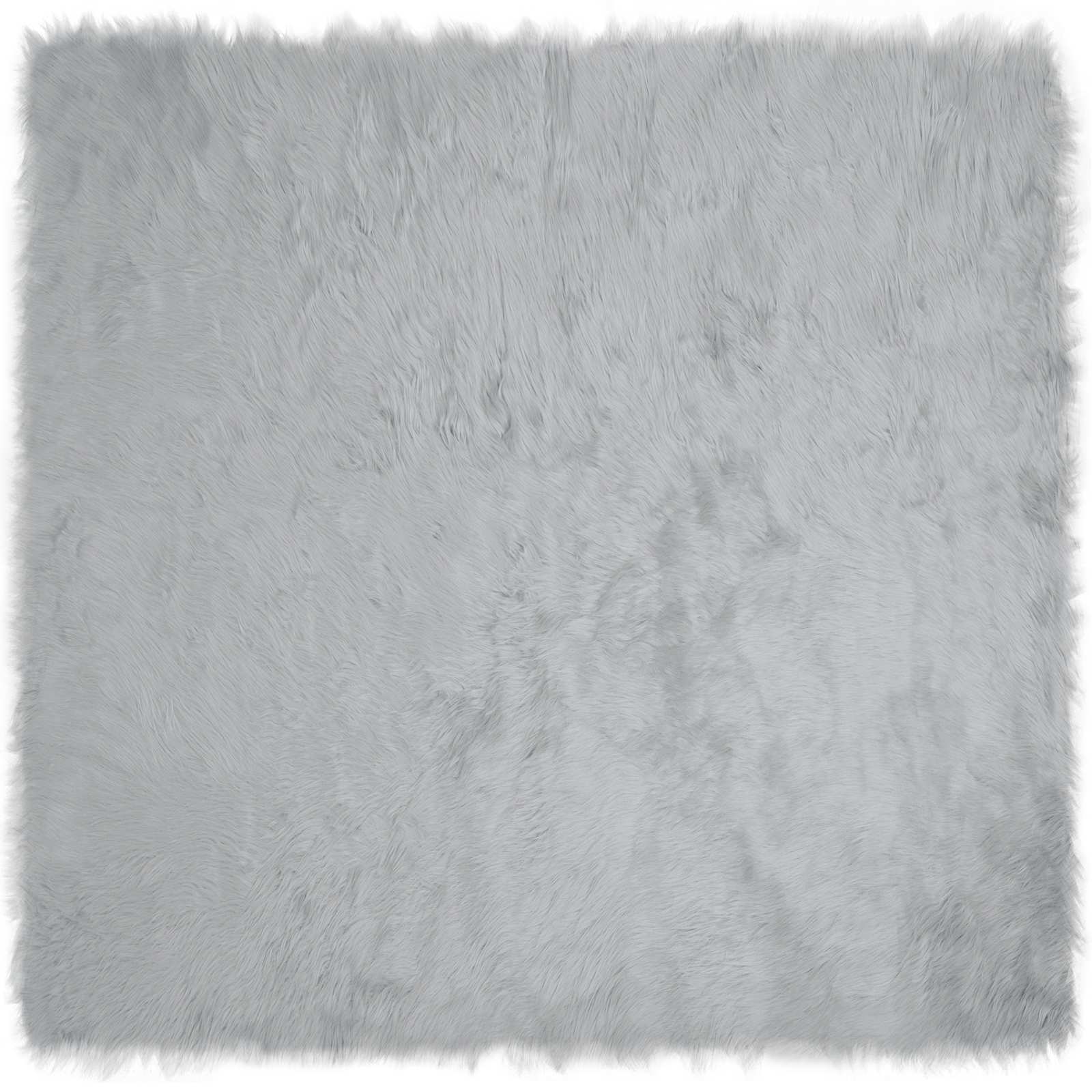 Artificial Sheepskin Rug Tafalla Grey 160 x 160 cm