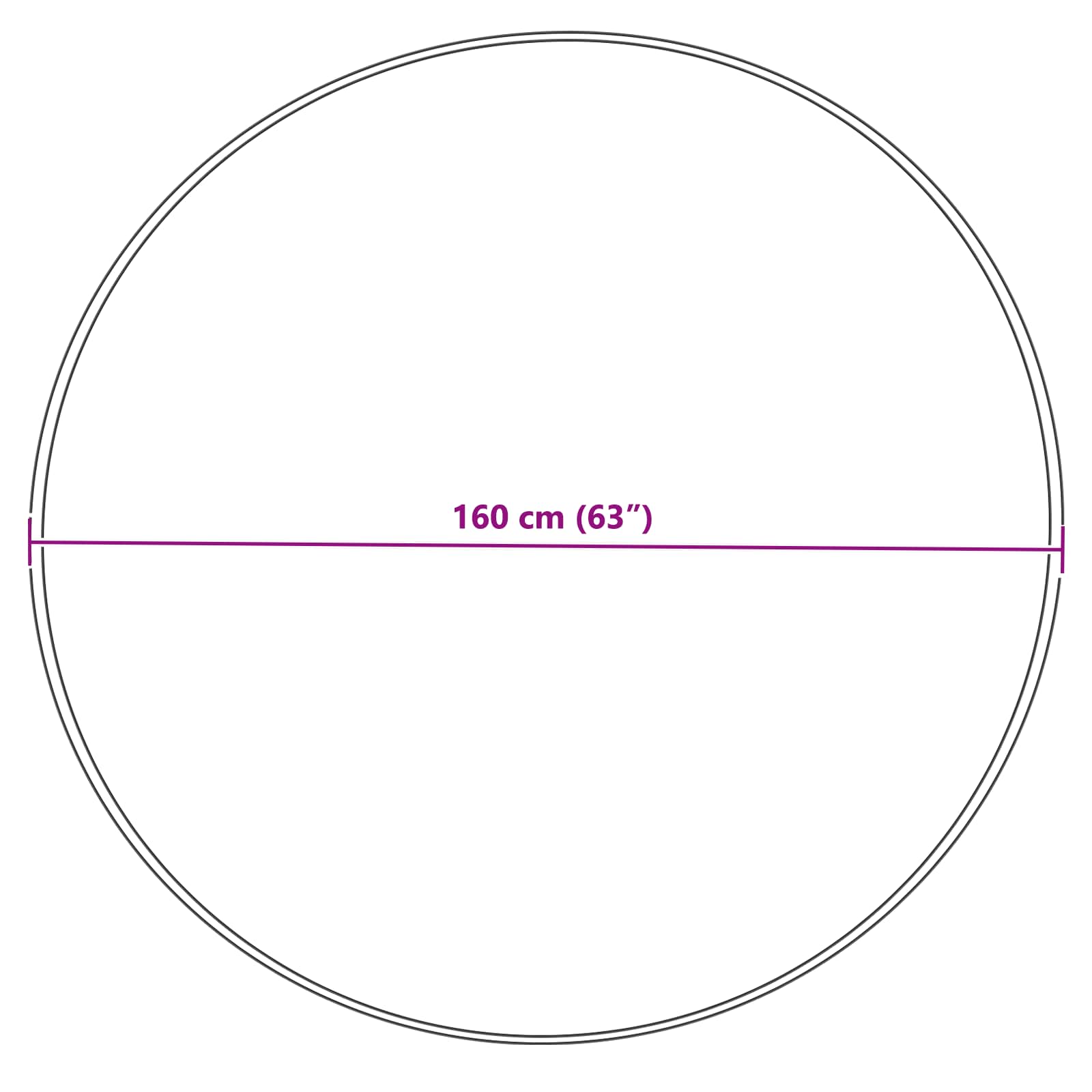 Dirbtinio avikailio kilimas Tafalla Pilka Ø 160 cm Poliesteris