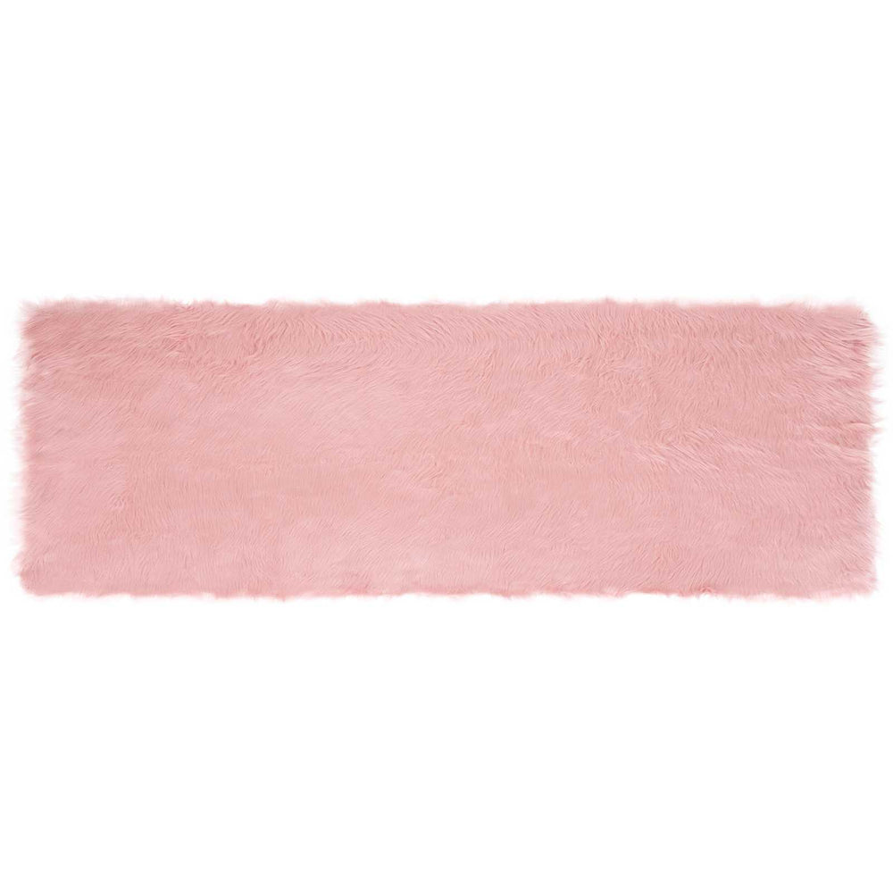 Artificial Sheepskin Rug Tafalla Pink 80 x 250 cm