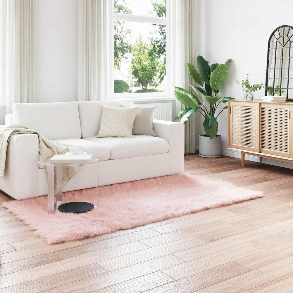 Faux Sheepskin Rug Tafalla Pink 100 x 200 cm