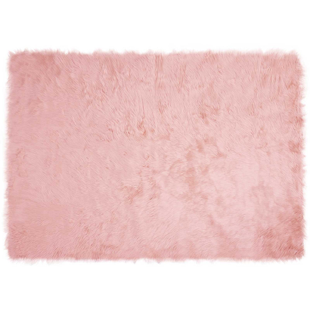 Faux Sheepskin Rug Tafalla Pink 140 x 200 cm