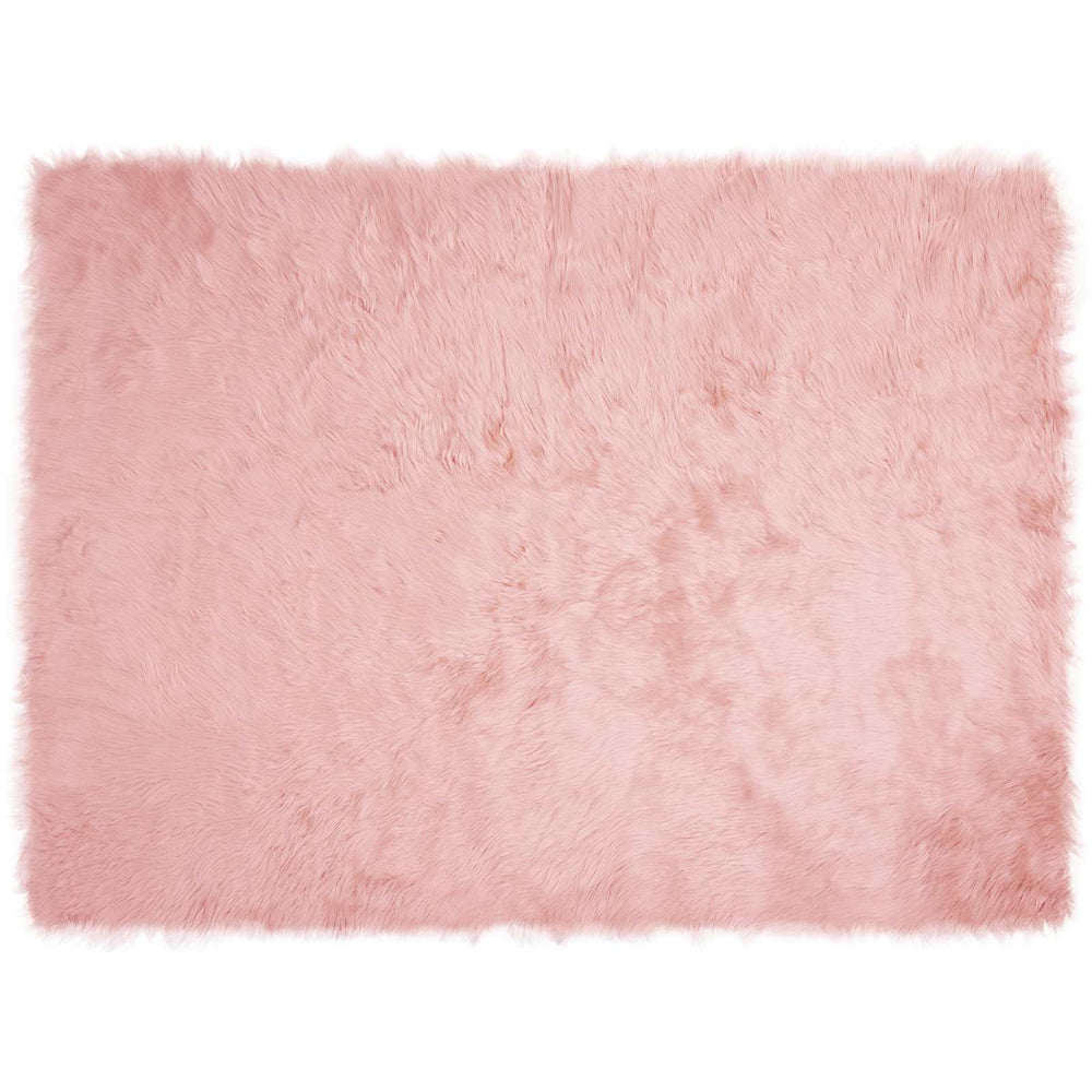Faux sheepskin rug Tafalla Pink 160 x 230 cm