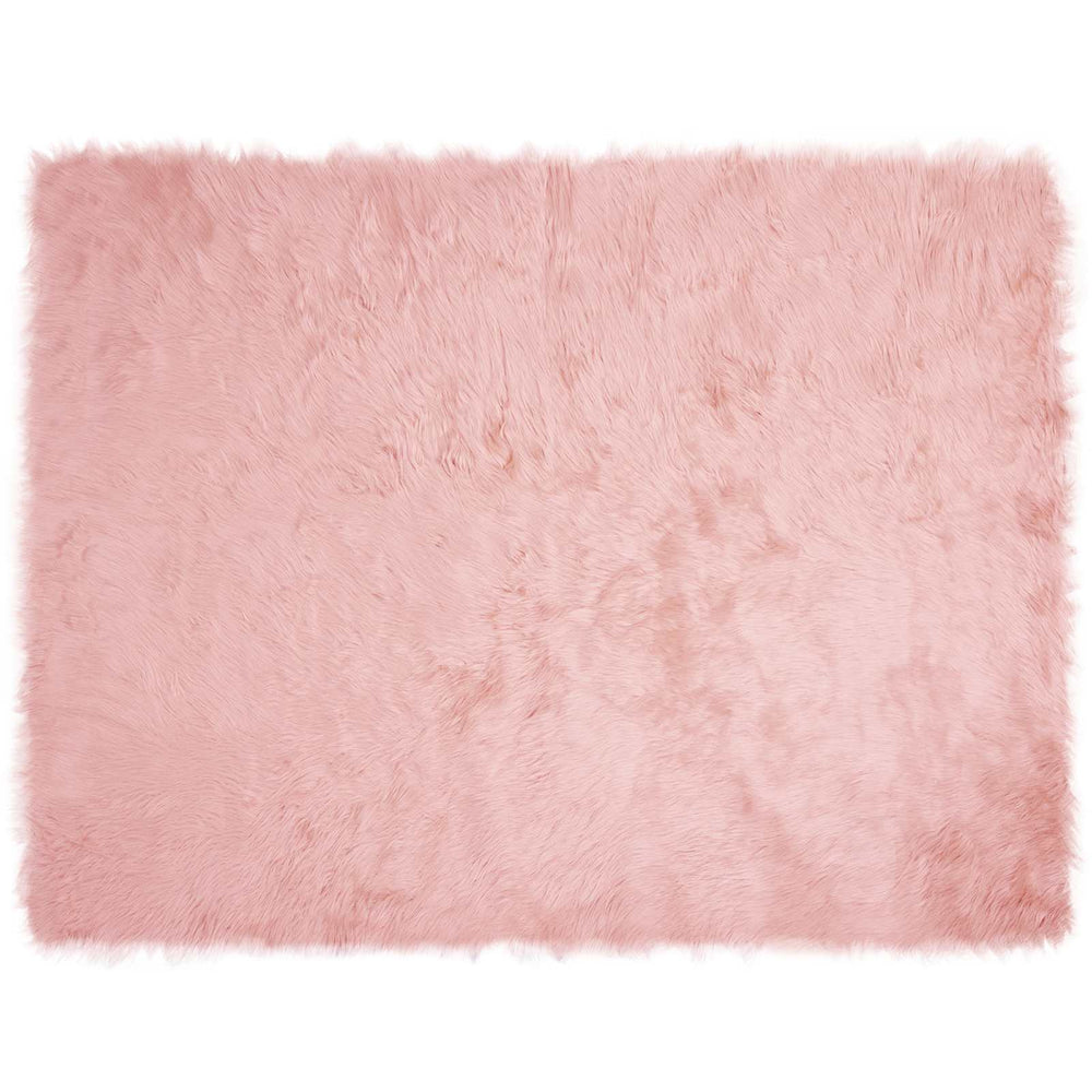 Artificial Sheepskin Rug Tafalla Pink 240 x 340 cm