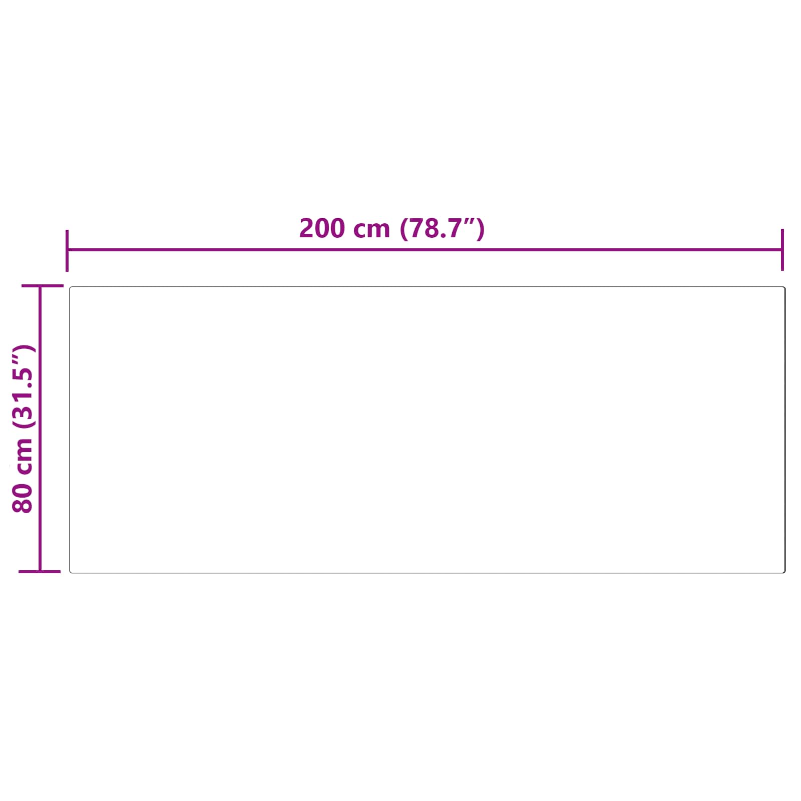 Dirbtinio avikailio kilimas Tafalla Juoda 80 x 200 cm