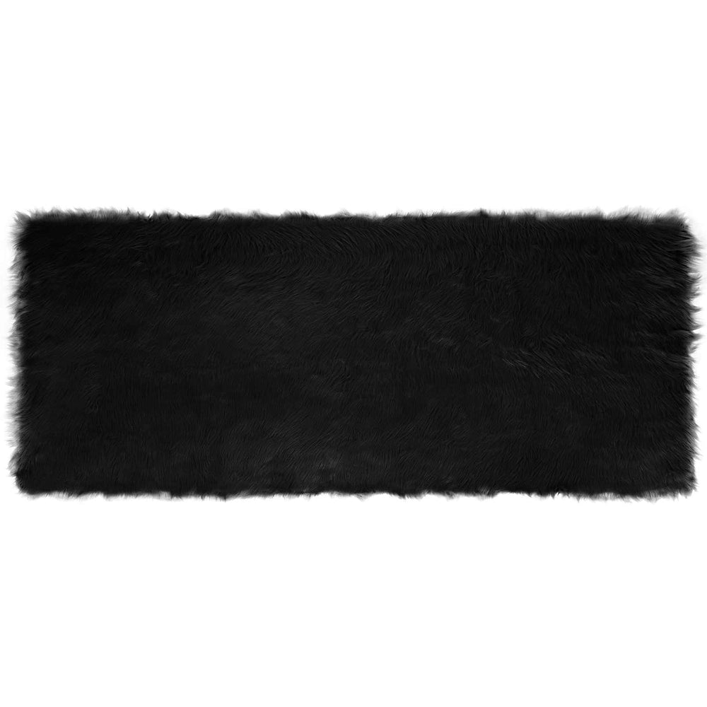 Faux Sheepskin Rug Tafalla Black 80 x 200 cm