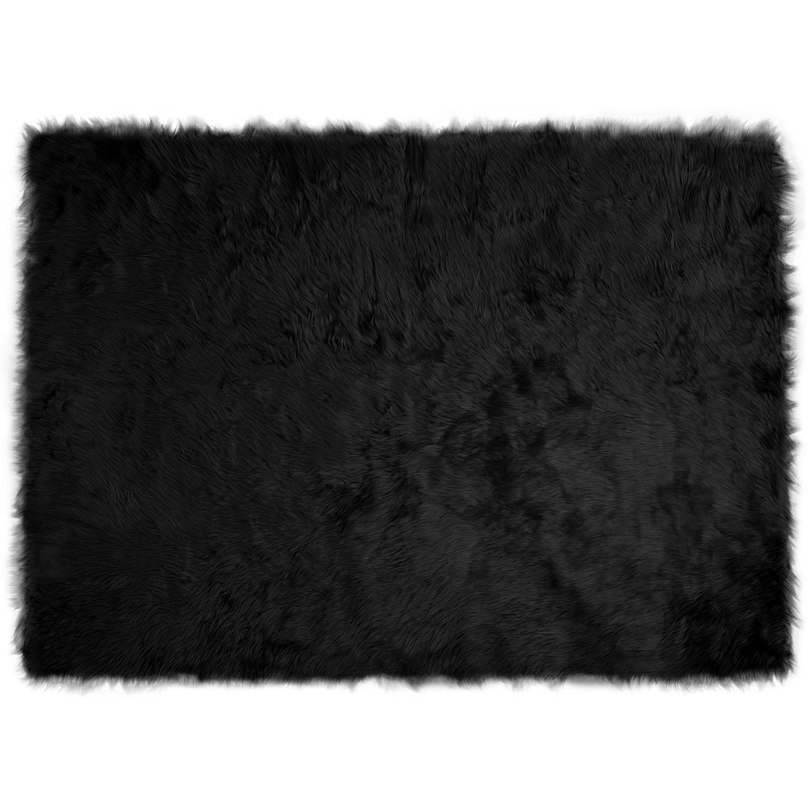 Mākslīgās aitādas paklājs Tafalla Melns 120 x 170 cm