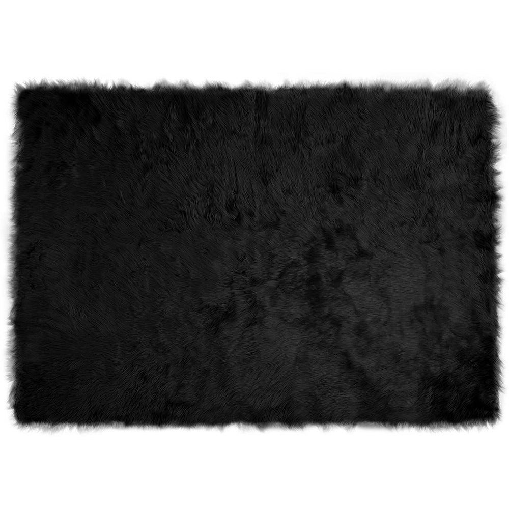 Faux Sheepskin Rug Tafalla Black 140 x 200 cm
