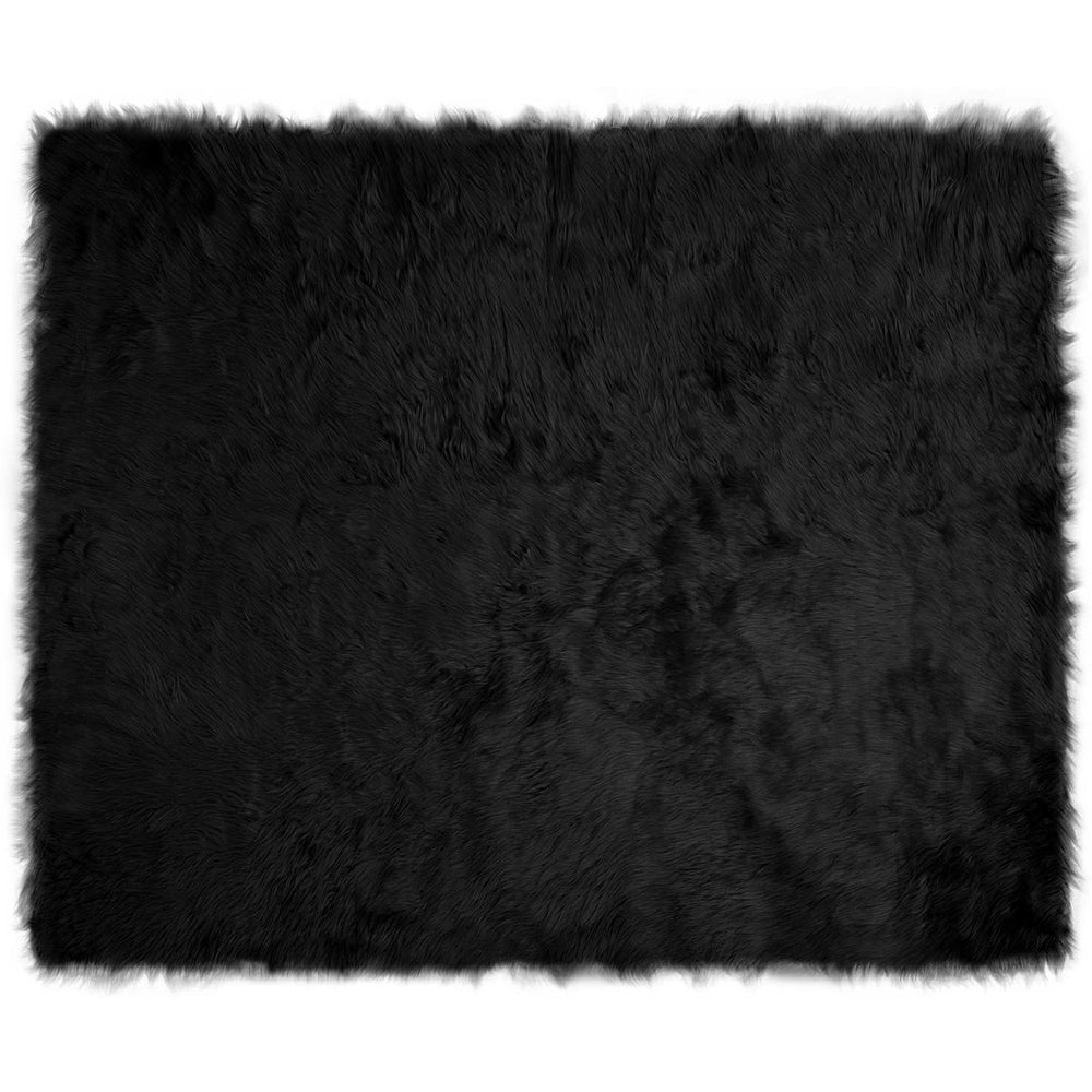 Faux sheepskin rug Tafalla Black 200 x 280 cm