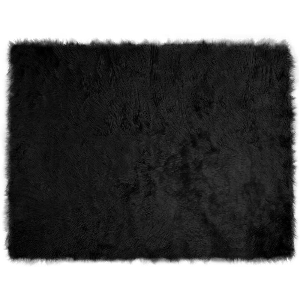 Faux Sheepskin Rug Tafalla Black 240 x 340 cm