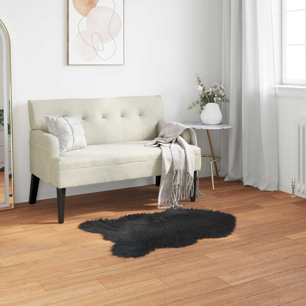 Faux Sheepskin Rug Tafalla Black 80 x 120 cm