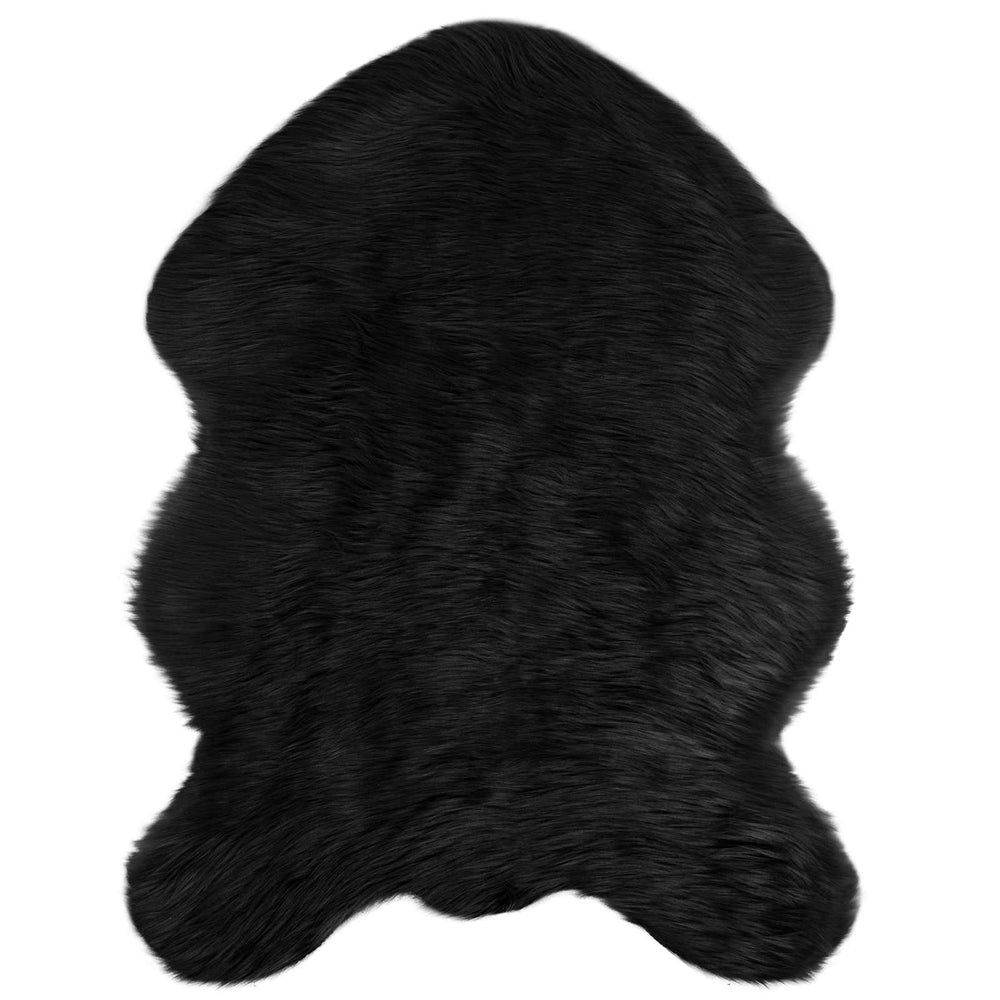 Faux Sheepskin Rug Tafalla Black 80 x 120 cm