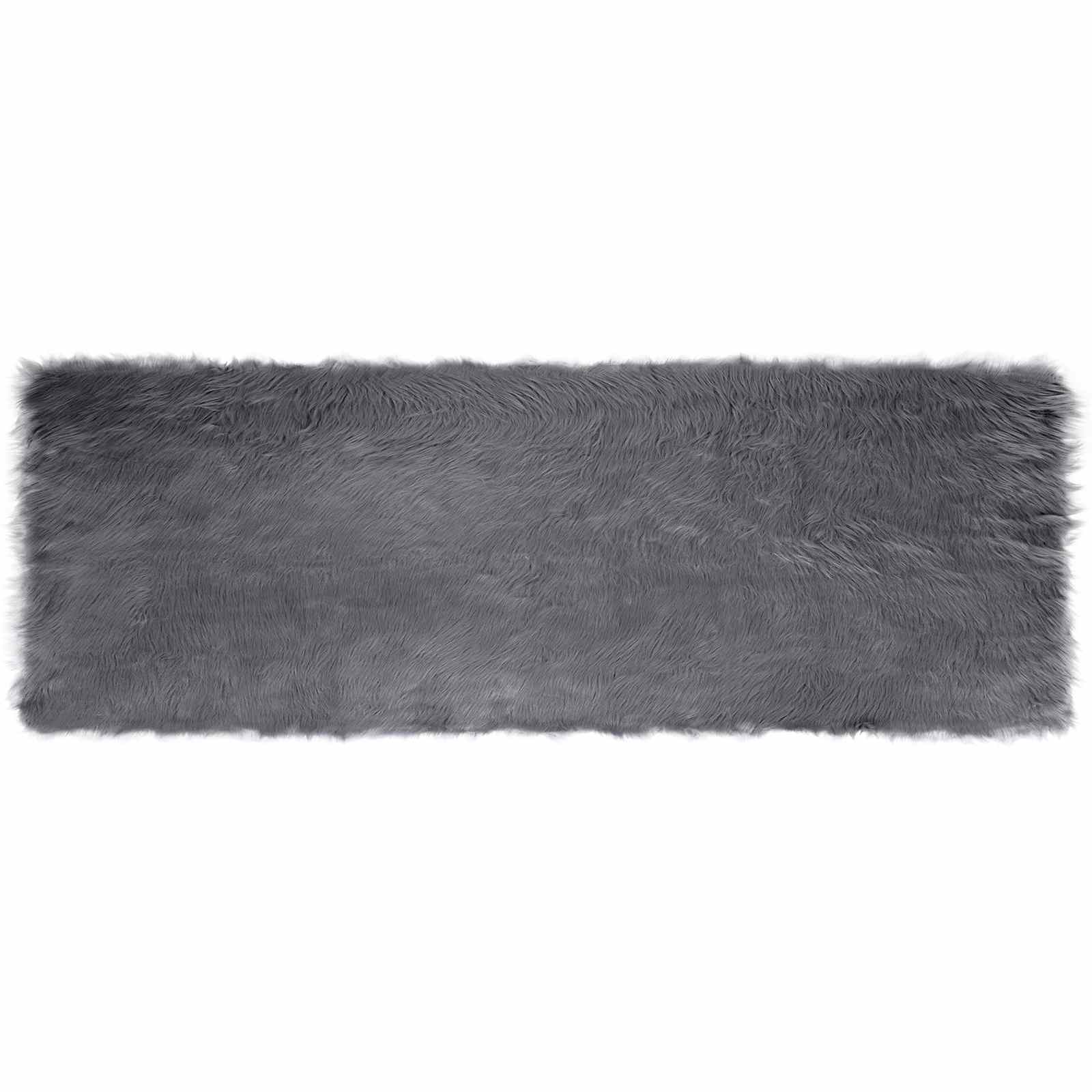 Mākslīgās aitādas paklājs Tafalla antracīts 80 x 250 cm