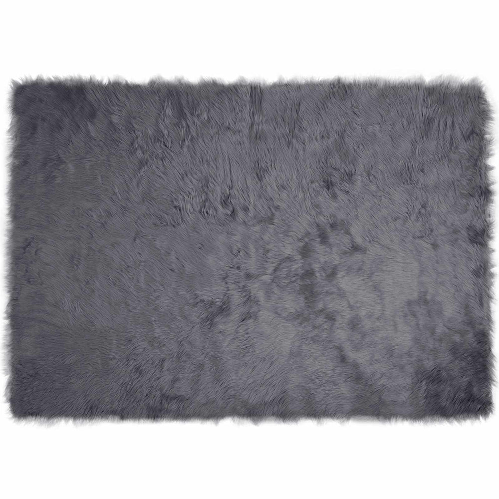 Faux sheepskin rug Tafalla Anthracite 160 x 230 cm