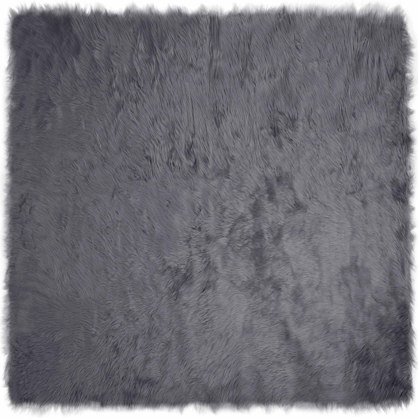 Mākslīgās aitādas paklājs Tafalla antracīta krāsā 120 x 120 cm