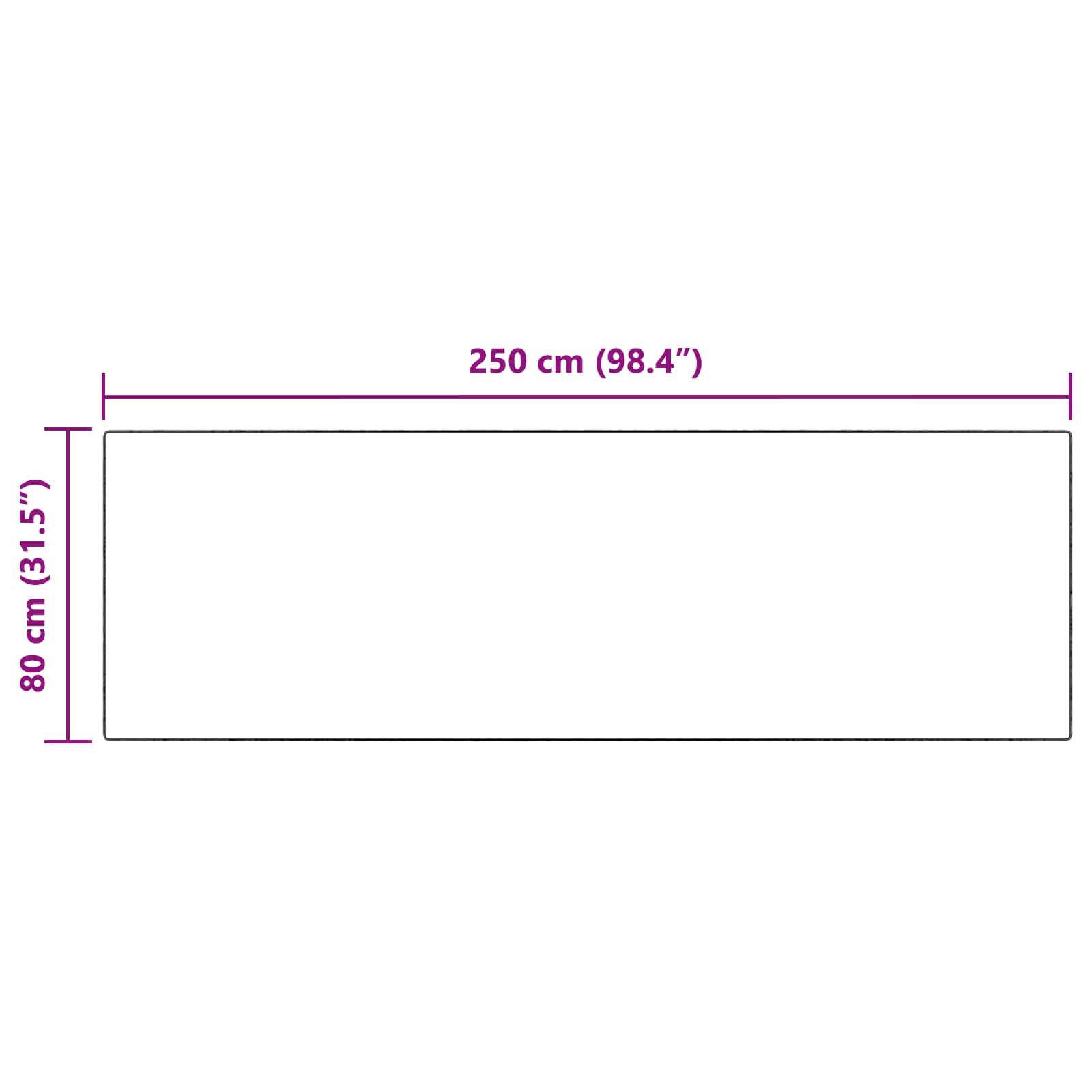 Mākslīgās trušu kažokādas paklājs Olite balts 80 x 250 cm