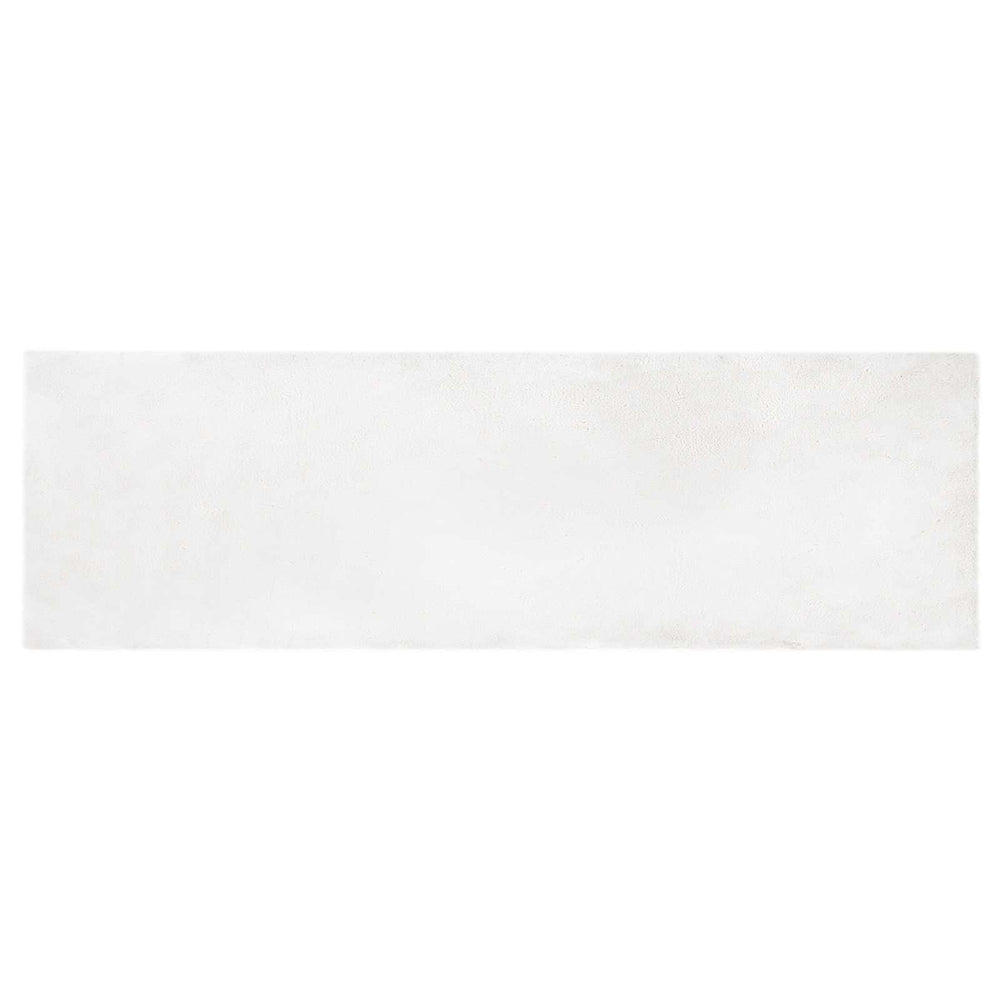 Olite Artificial Rabbit Fur Rug White 80 x 250 cm