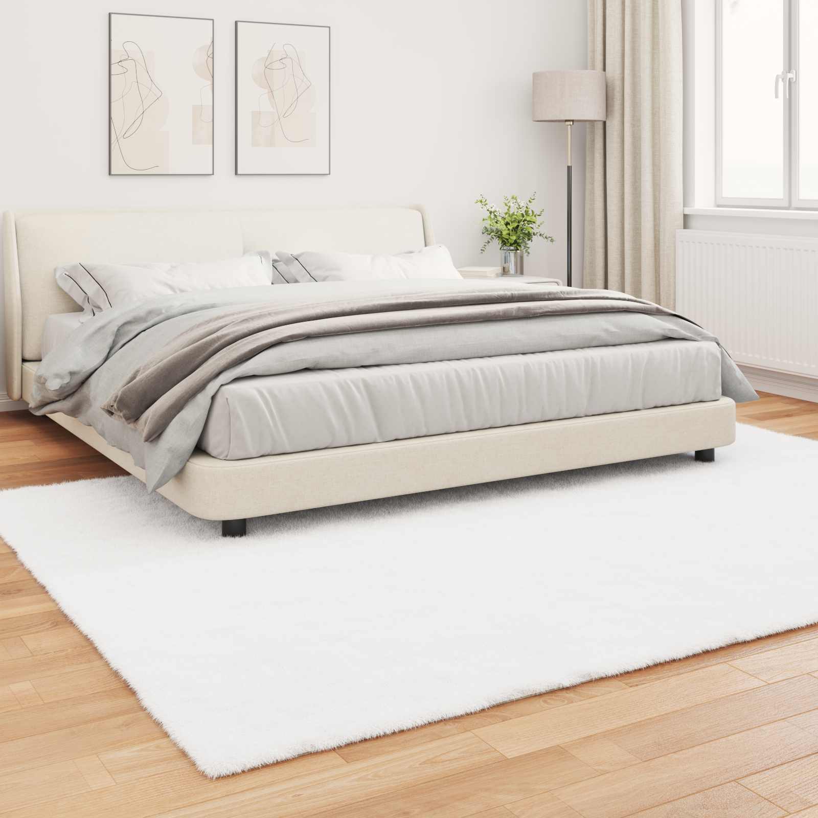 Artificial Rabbit Fur Rug Olite White 200 x 280 cm