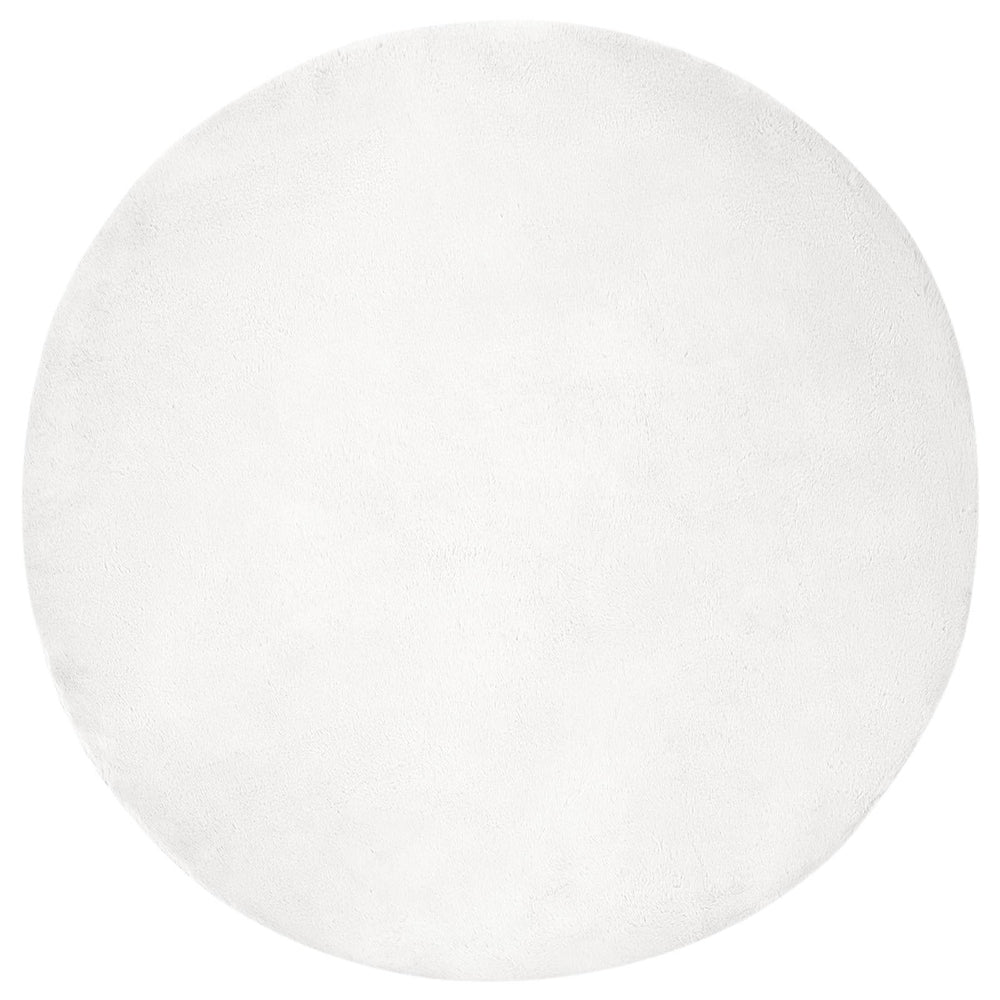 Olite White Faux Rabbit Fur Rug Ø 120 cm