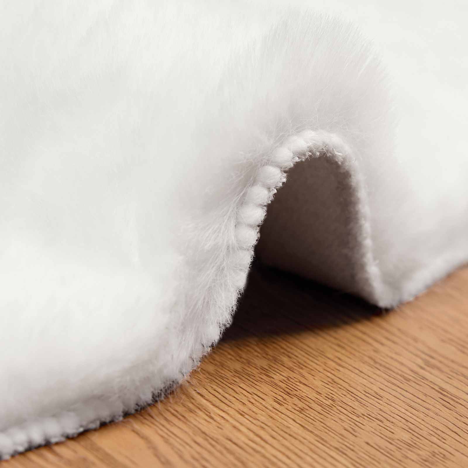 Artificial Rabbit Fur Rug Olite White Ø 160 cm
