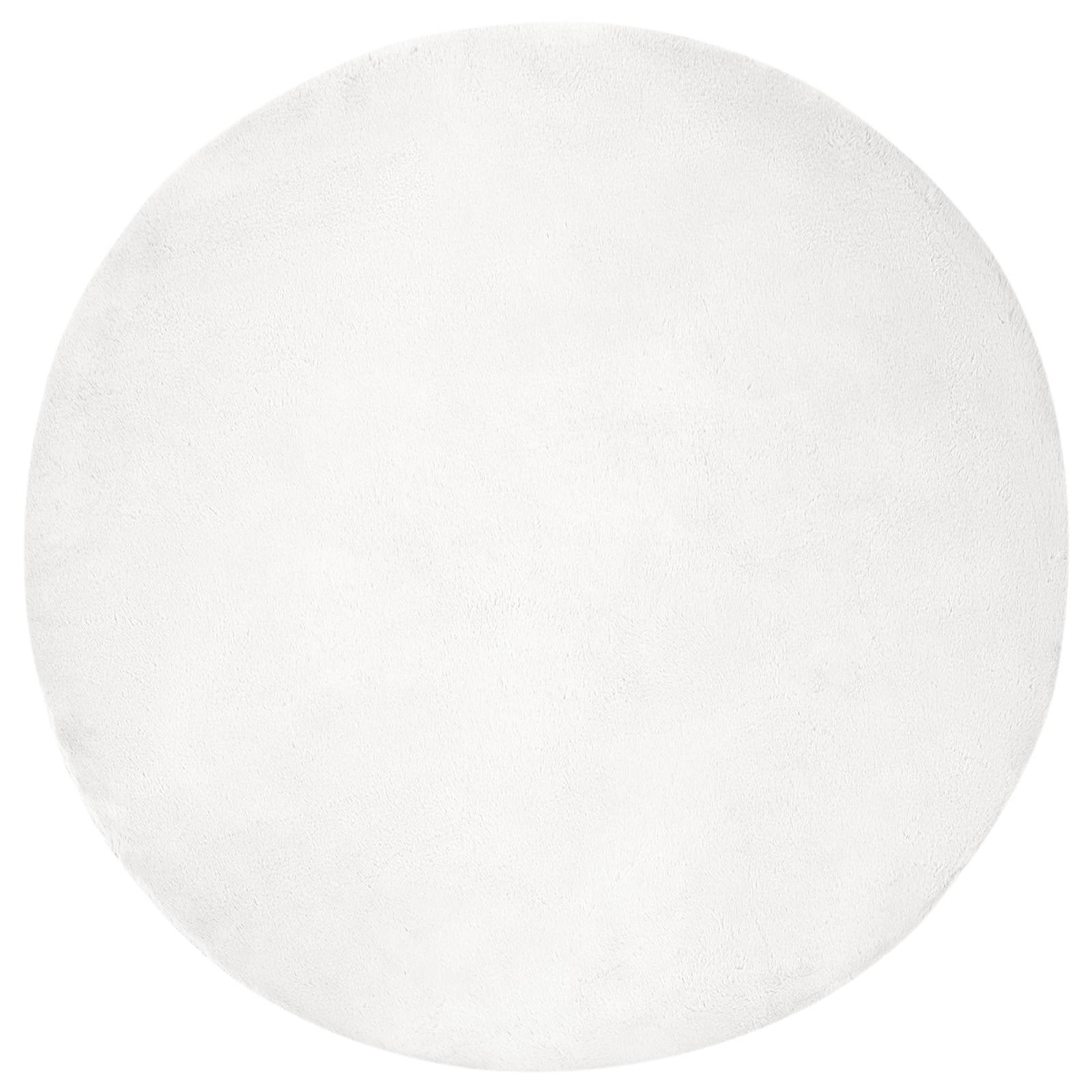 Artificial Rabbit Fur Rug Olite White Ø 160 cm