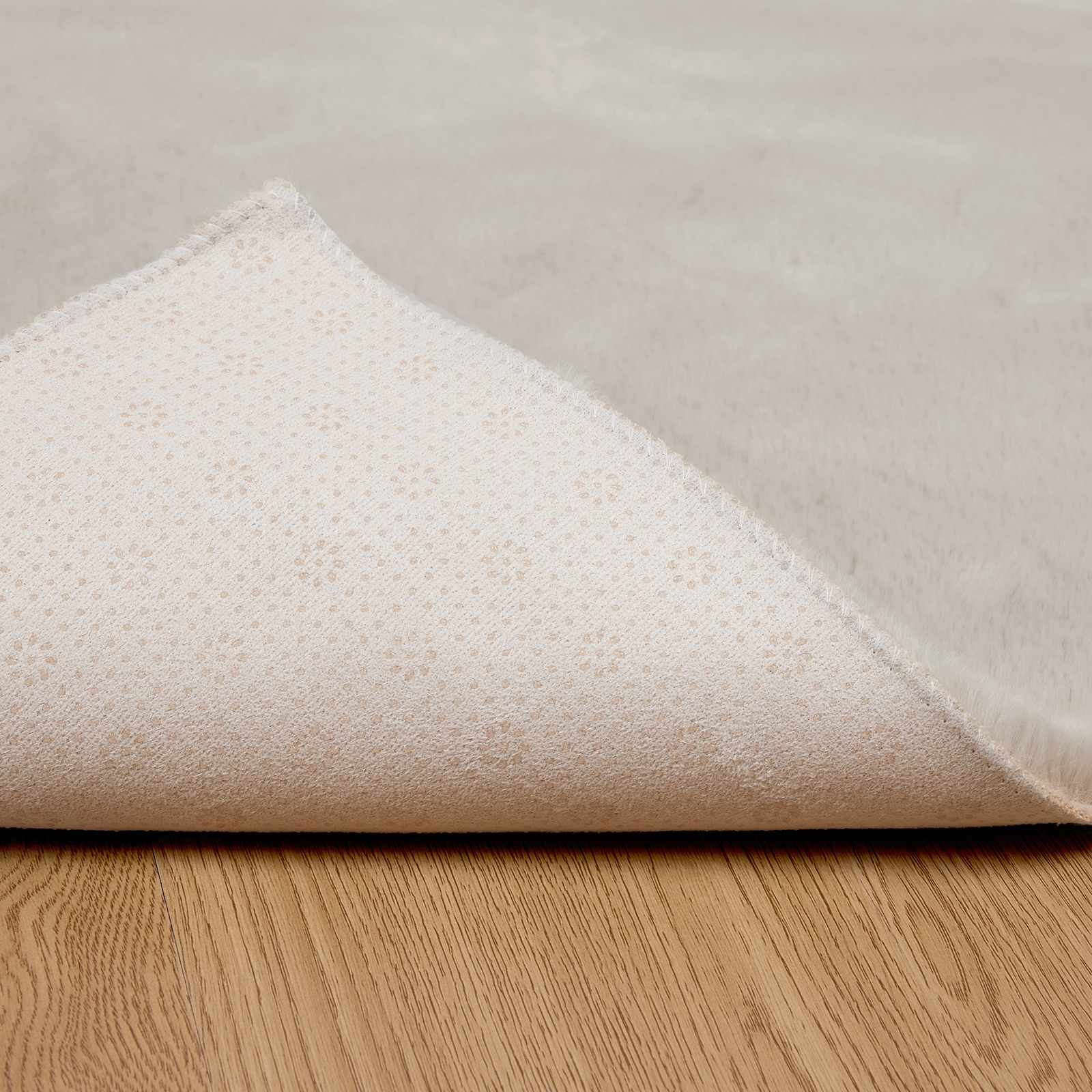 Artificial rabbit fur rug Olite Beige 140 x 200 cm
