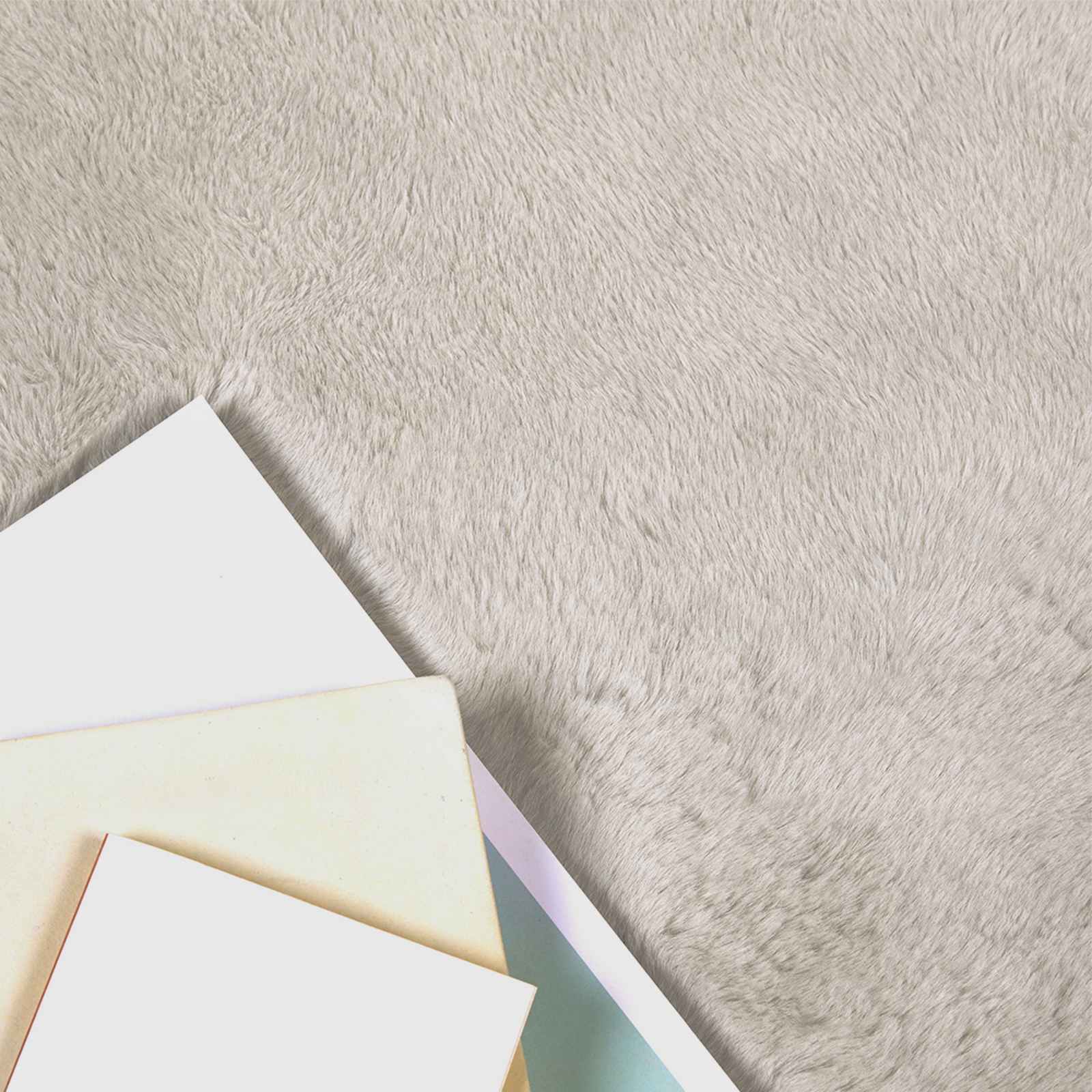 Artificial rabbit fur rug Olite Beige 140 x 200 cm
