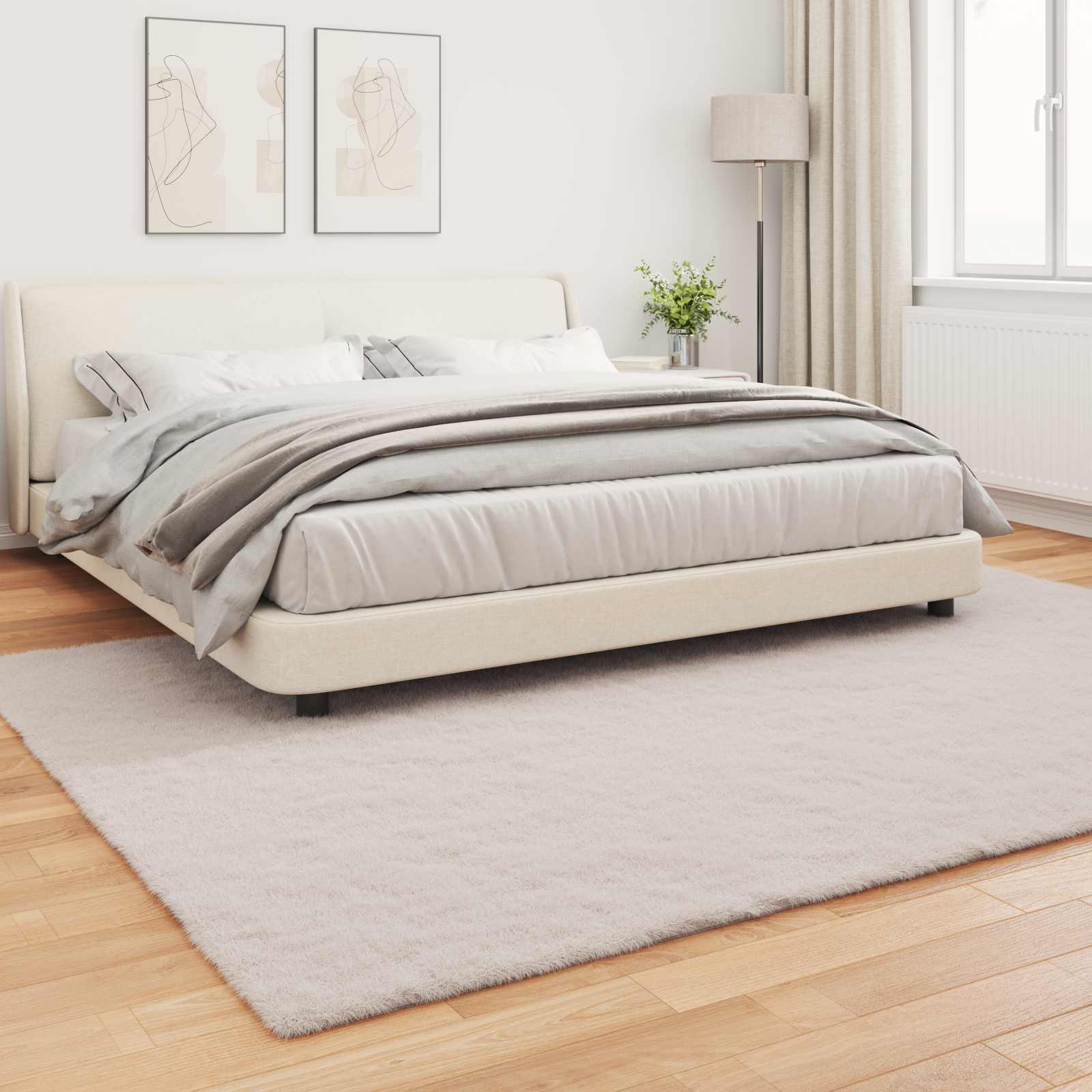 Mākslīgās trušu kažokādas paklājs Olite smilškrāsas 200 x 280 cm